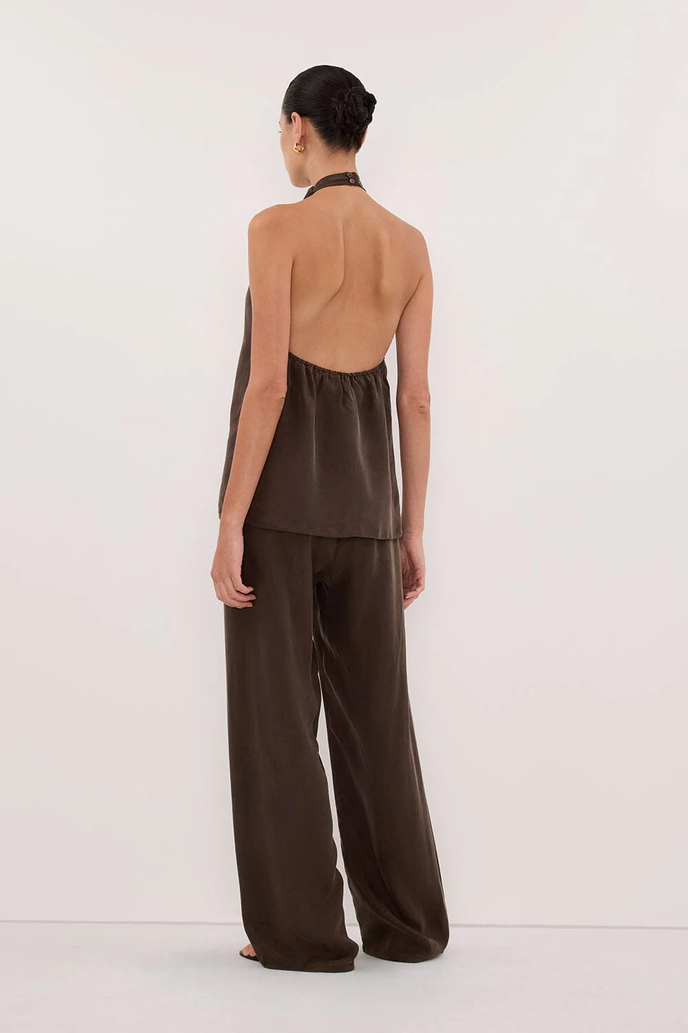 ADDIE BITTER CHOC CUPRO TOP - Image 4