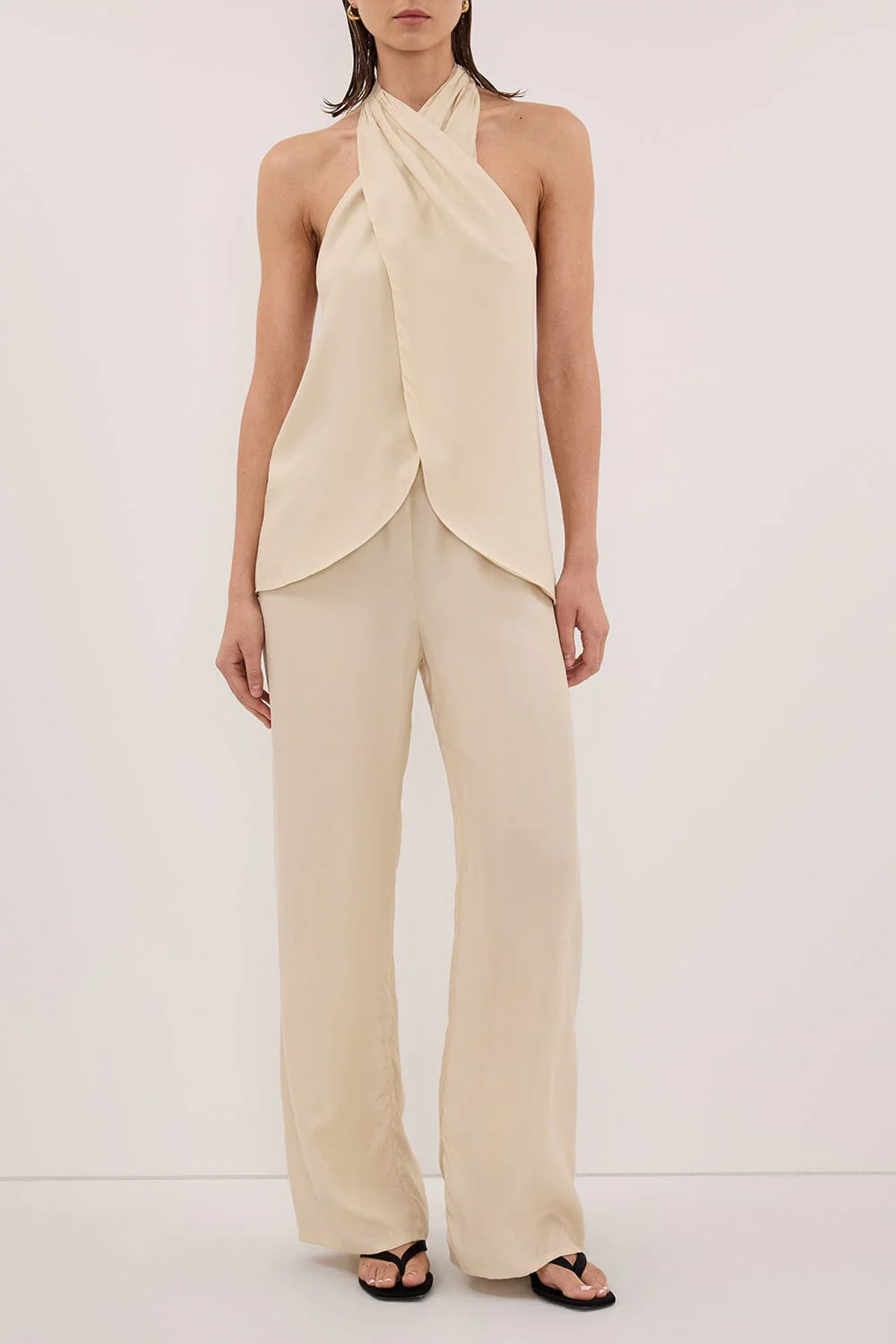 ADDIE STRAW CUPRO DRAWSTRING PANT - Image 3