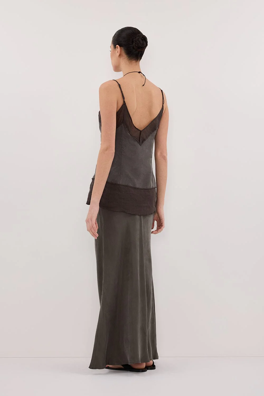 ADDISON PETROL BIAS CUPRO MAXI SKIRT - Image 7