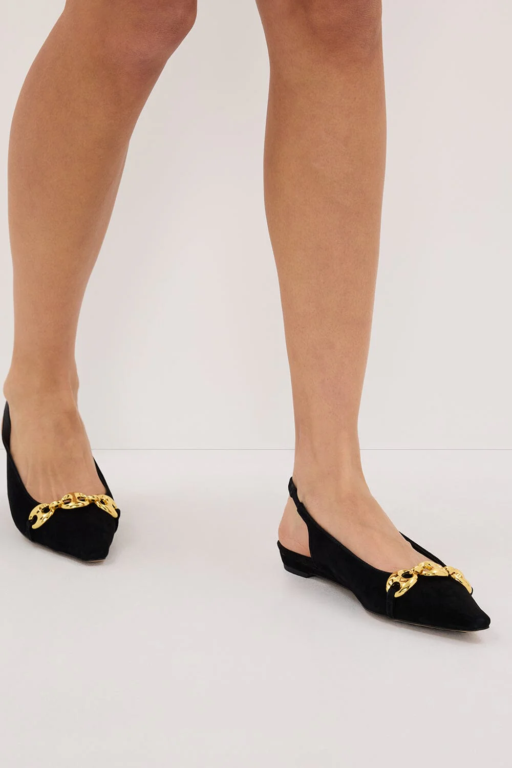 ALIAS MAE BLACK SUEDE HARRIET FLAT - Image 3
