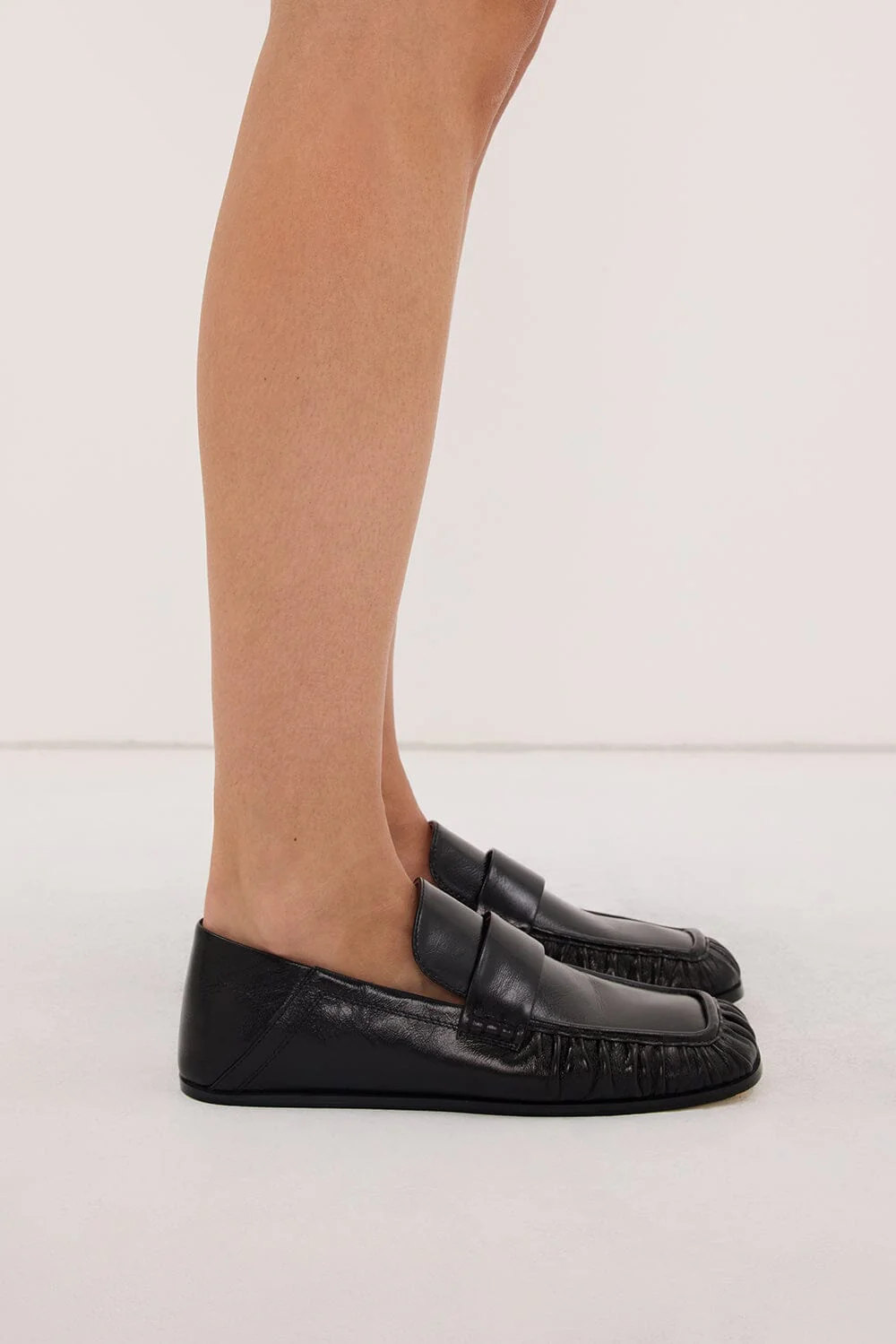 ALIAS MAE KRUZ BLACK OILY LEATHER LOAFER - Image 2
