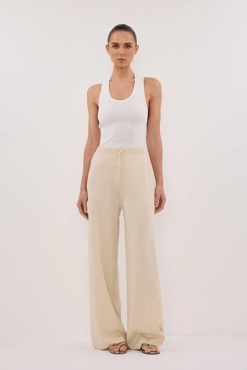 ALIAS NATURAL TEXTURED KNIT PANT - Image 6