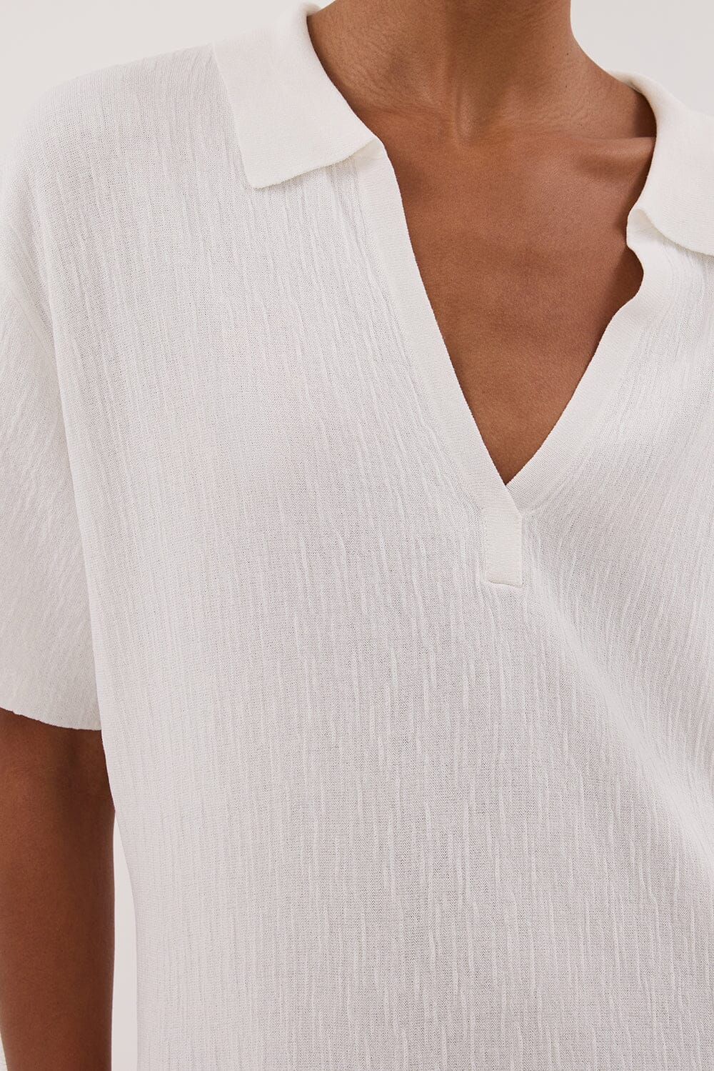 ALIAS WHITE POLO KNIT MIDI DRESS - Image 5
