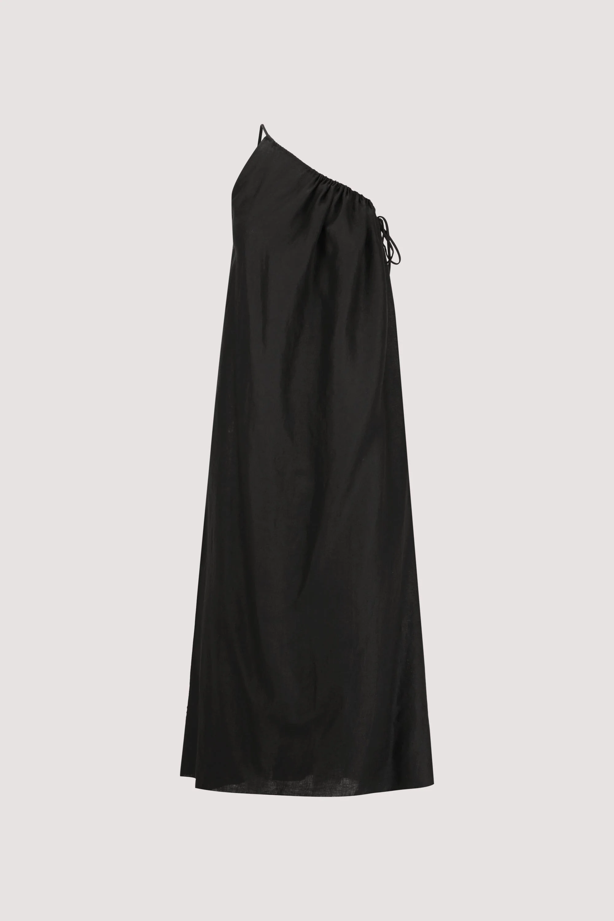 ALMA BLACK ASYM LINEN MIDI DRESS - Image 7