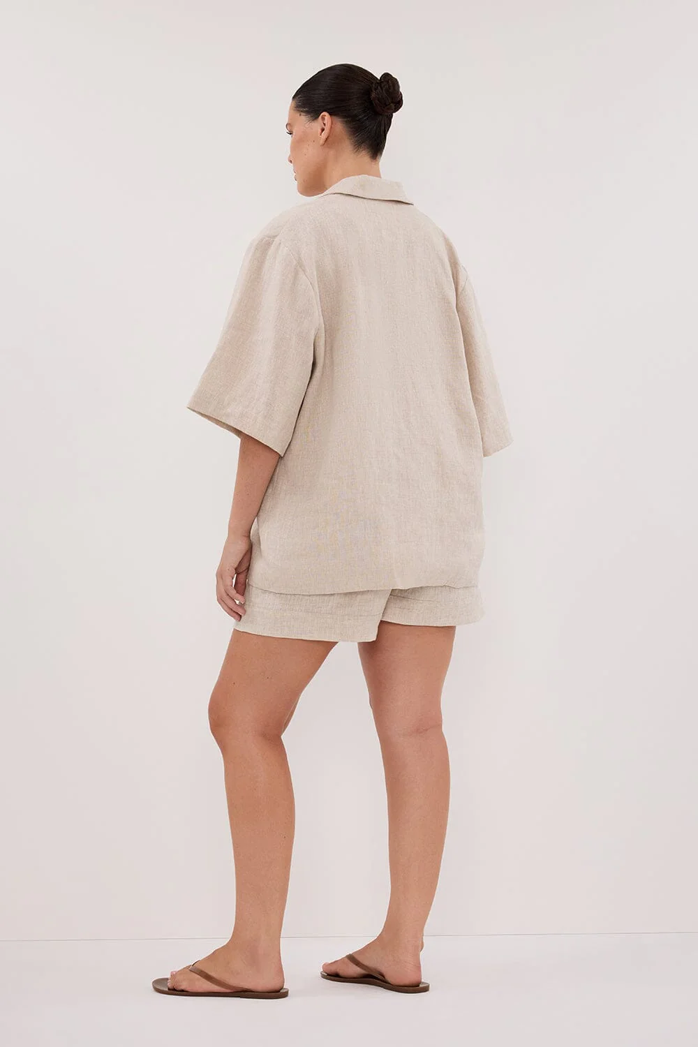 ALONDRA NATURAL LINEN SHORT - Image 8