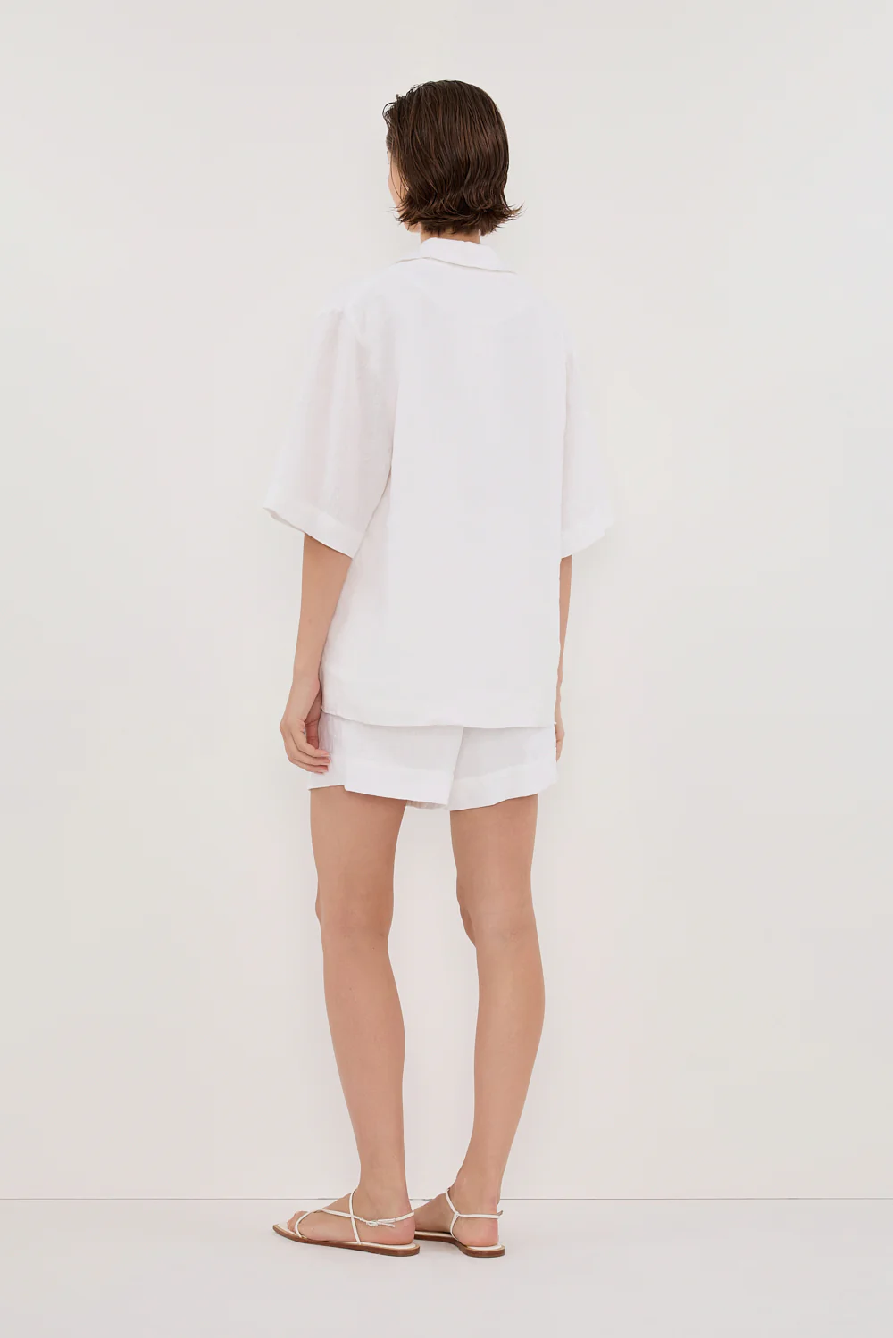 ALONDRA WHITE LINEN SHORT - Image 4