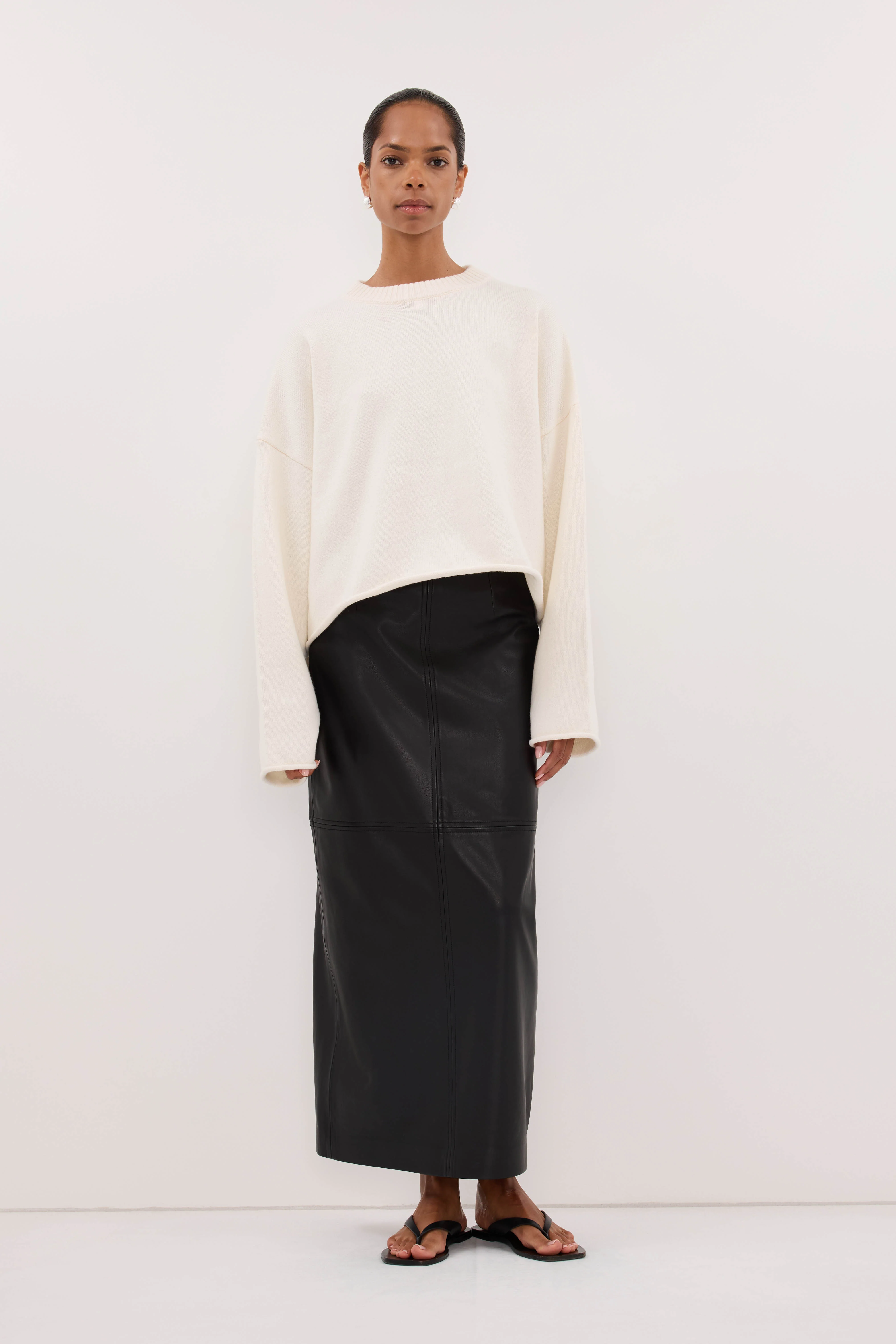 ANDIE IVORY SCARF KNIT JUMPER - Image 6