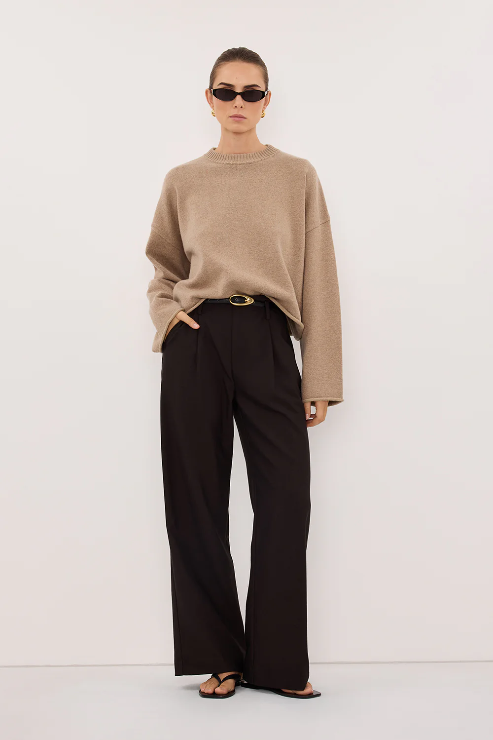 ANDIE OAT SCARF KNIT SWEATER - Image 6