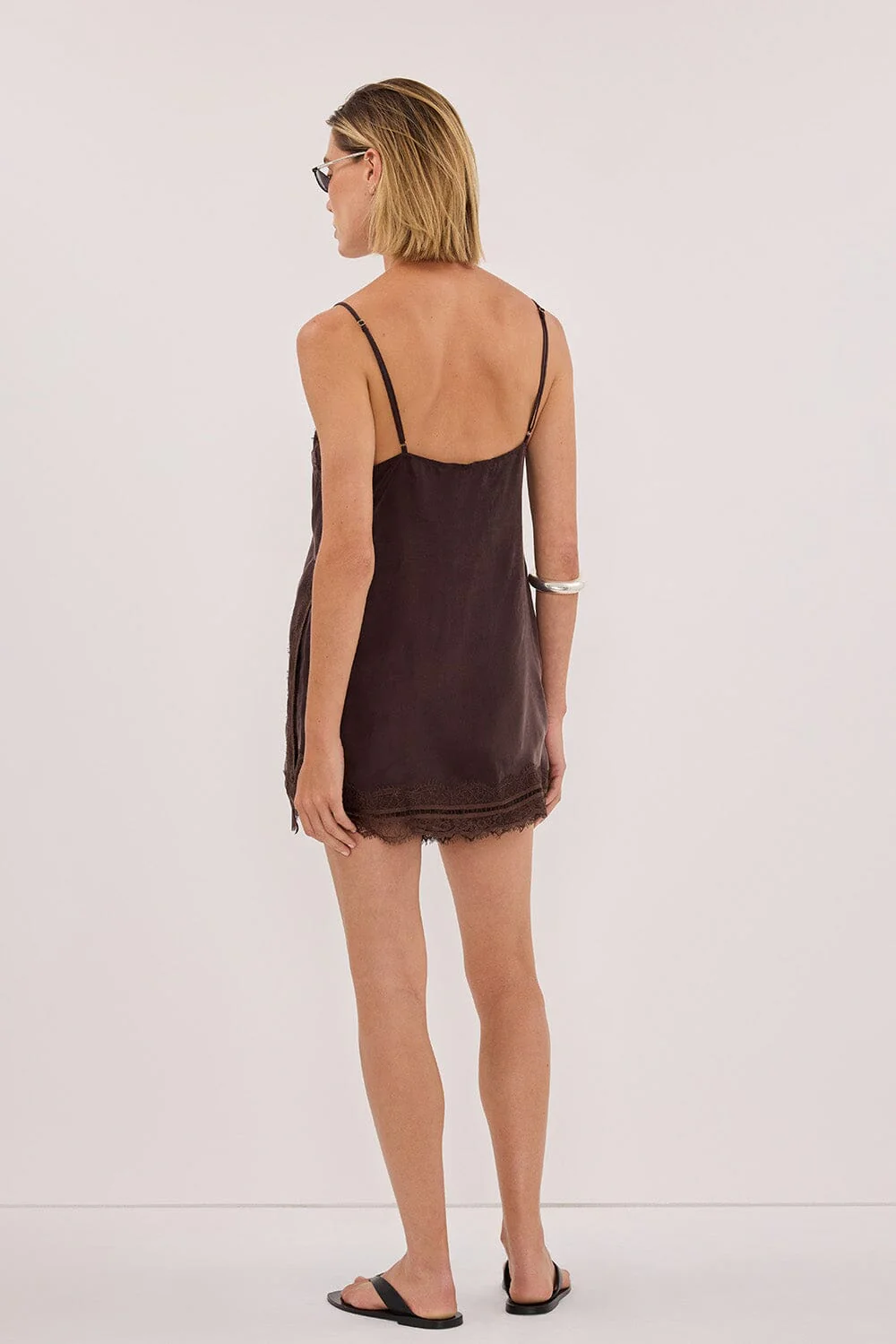 ANDREA PLUM CHOC CUPRO LACE SHORT - Image 8