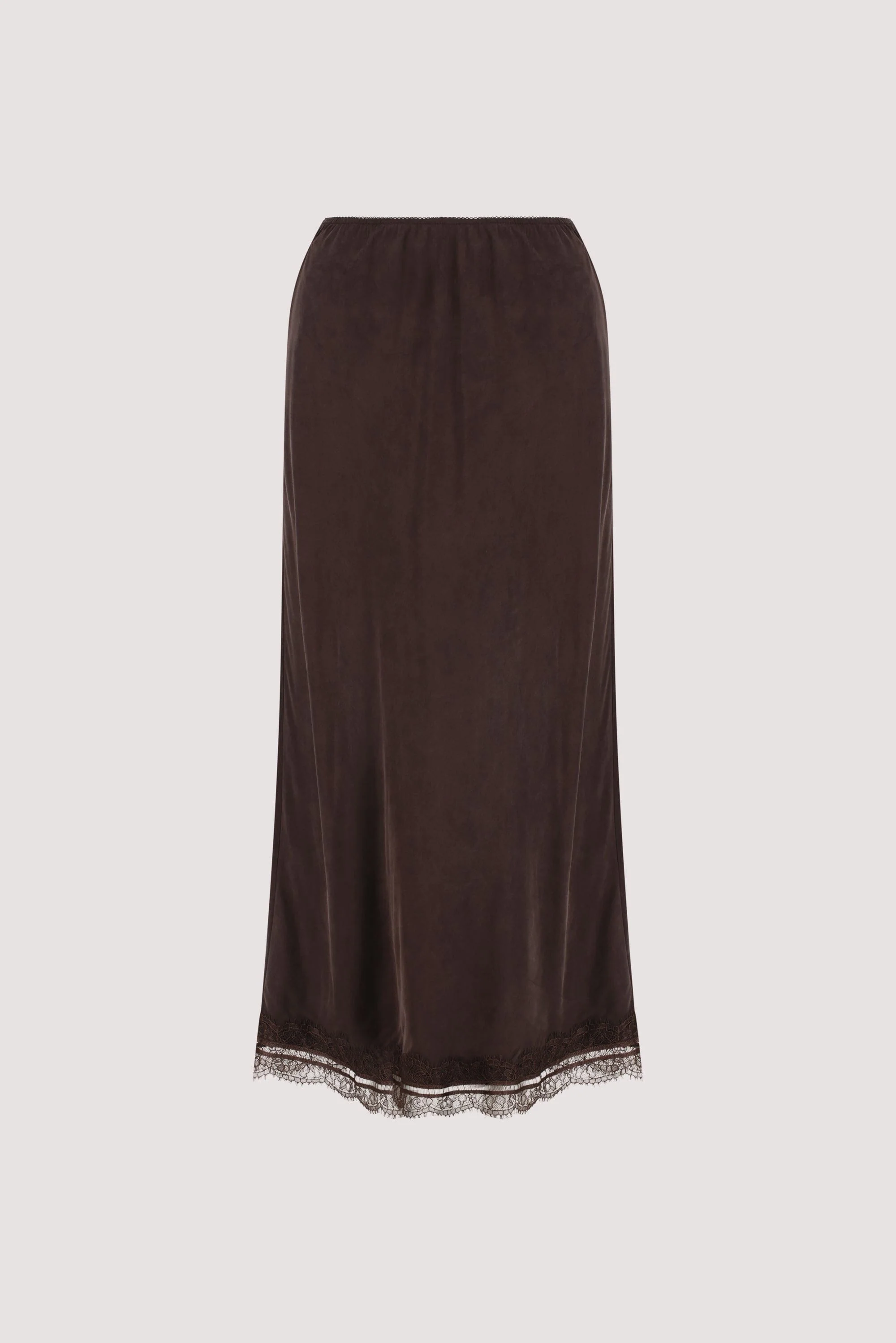 ANDREA PLUM CHOC CUPRO MIDI SKIRT - Image 9