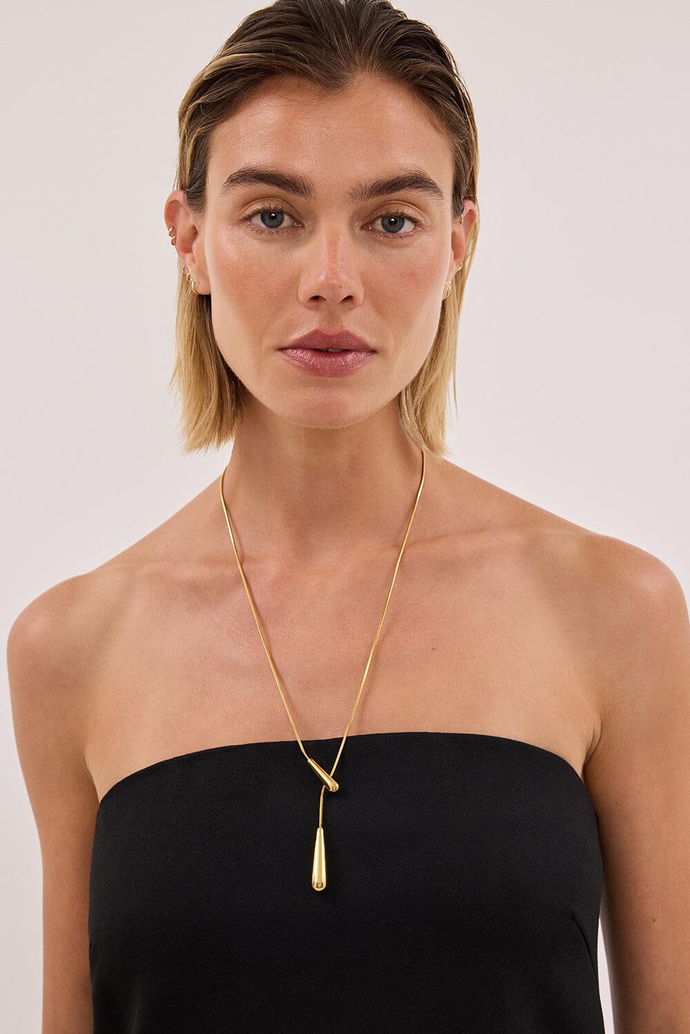 ANNA ROSSI GOLD DROP CHAIN NECKLACE - Image 3