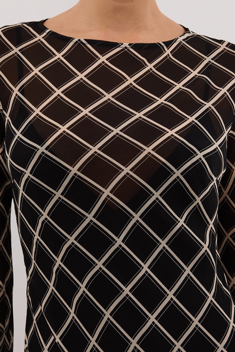 ARLINGTON BLACK LONG SLEEVE MIDI DRESS - Image 5