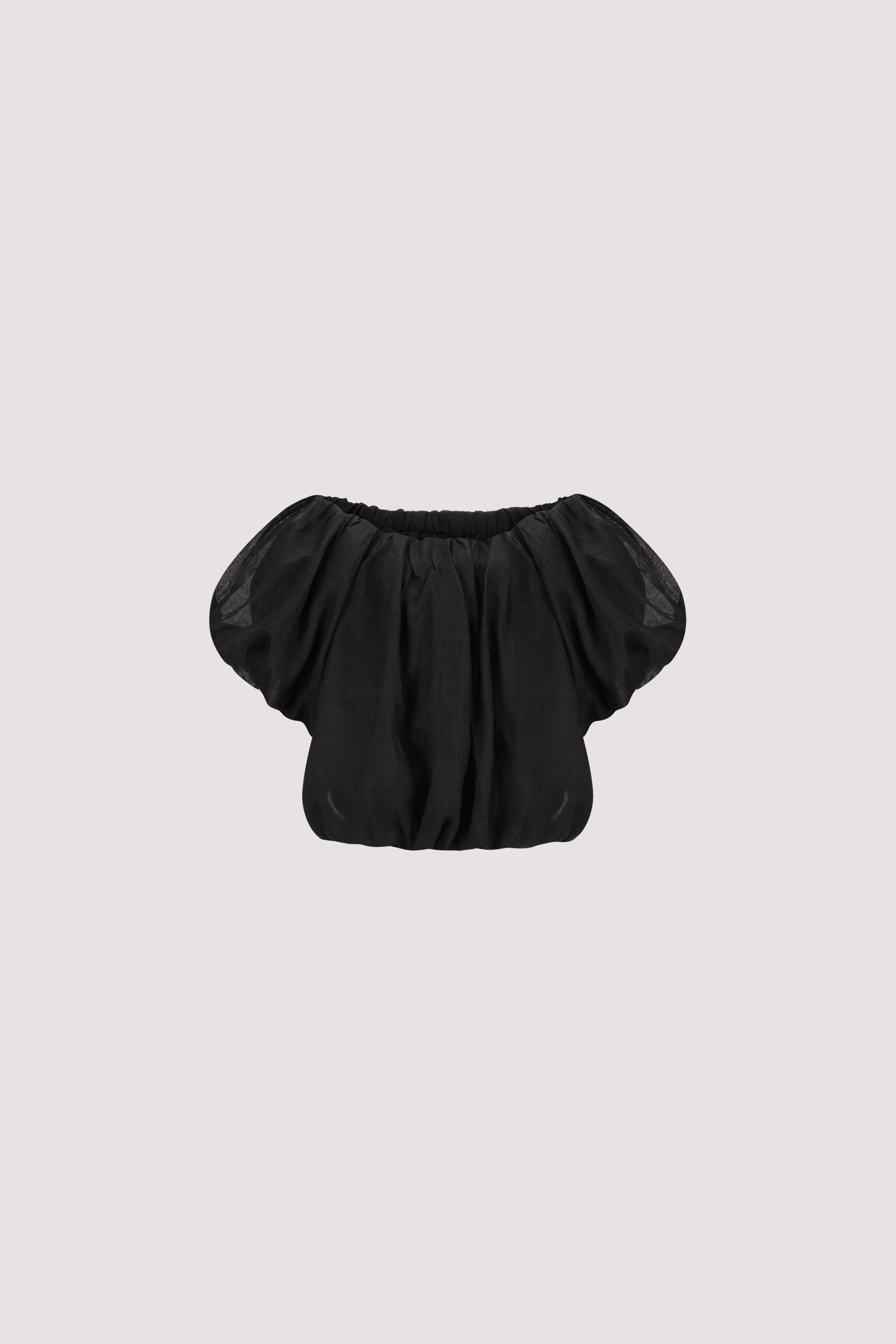 ARLO BLACK RAMIE OFF SHOULDER BUBBLE TOP - Image 8