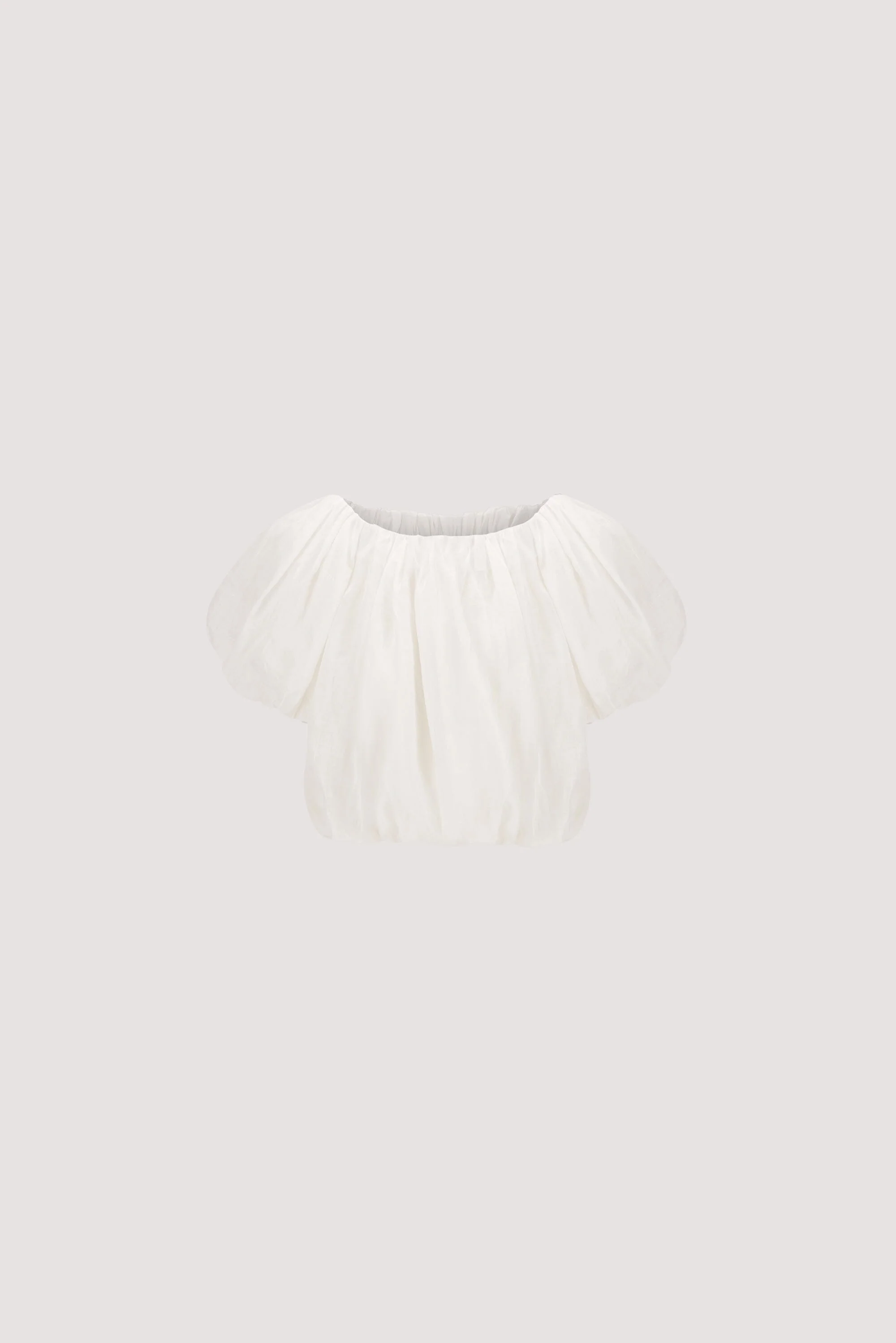 ARLO WHITE RAMIE OFF SHOULDER BUBBLE TOP - Image 6