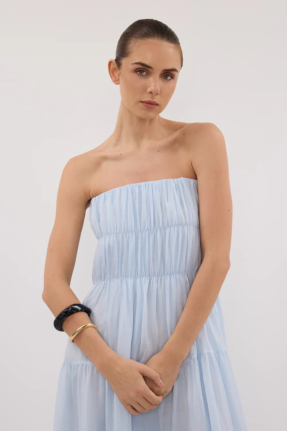 ARTIE CORNFLOWER RAMIE MIDI DRESS - Image 2