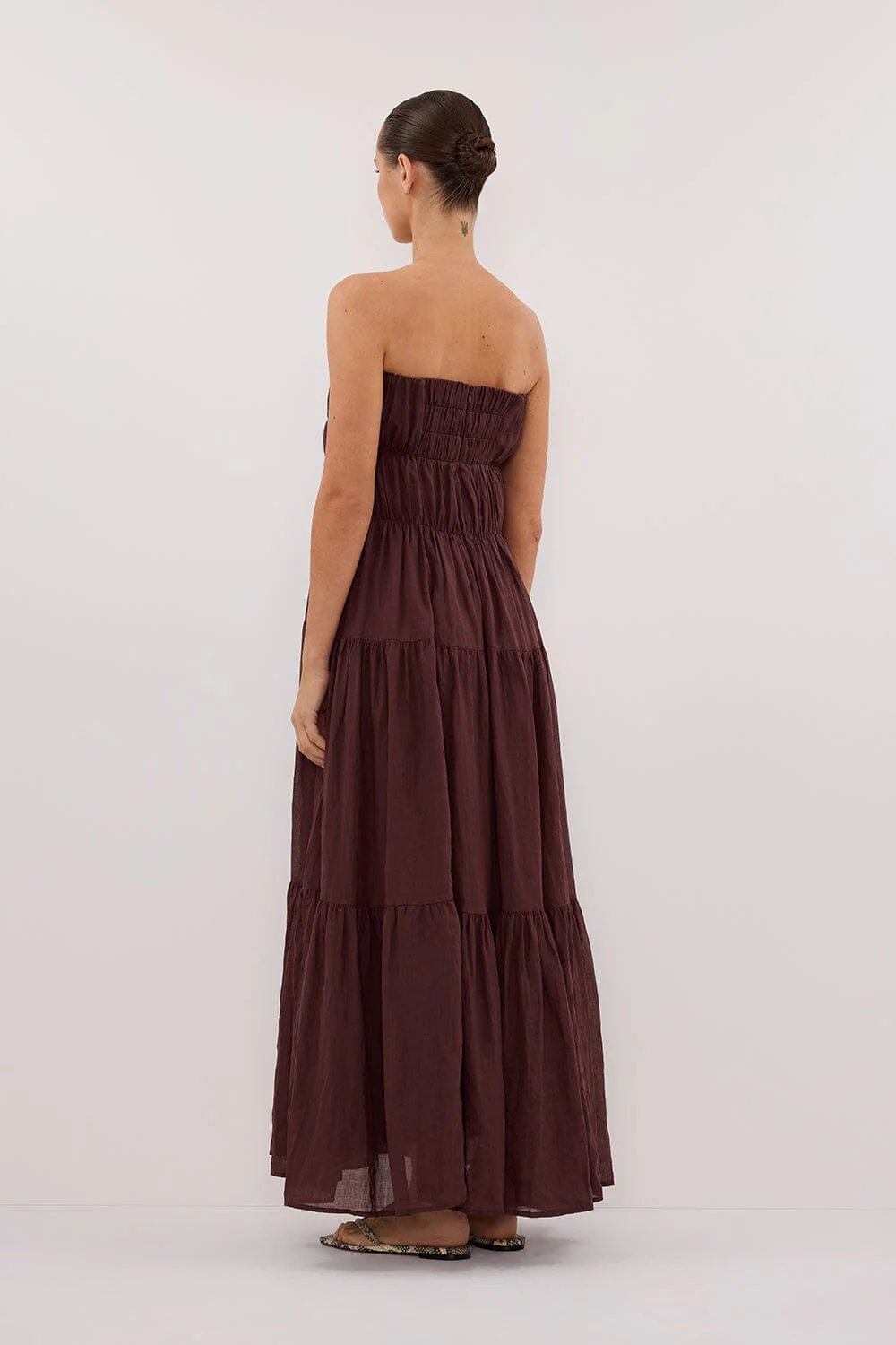 ARTIE WALNUT RAMIE MIDI DRESS - Image 4