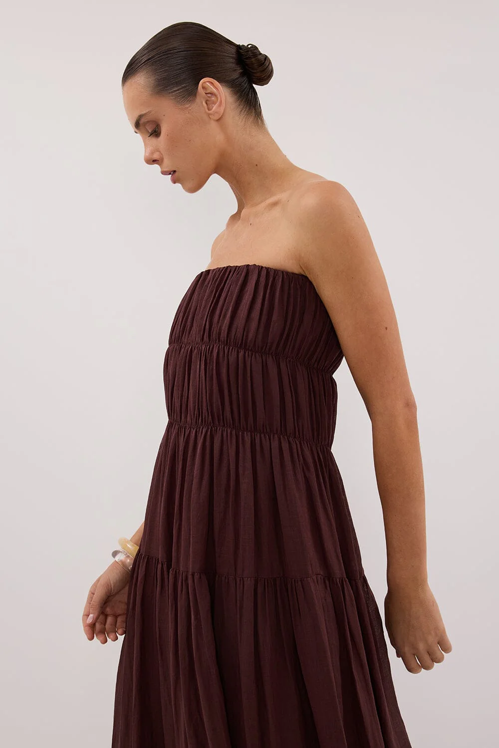ARTIE WALNUT RAMIE MIDI DRESS - Image 6