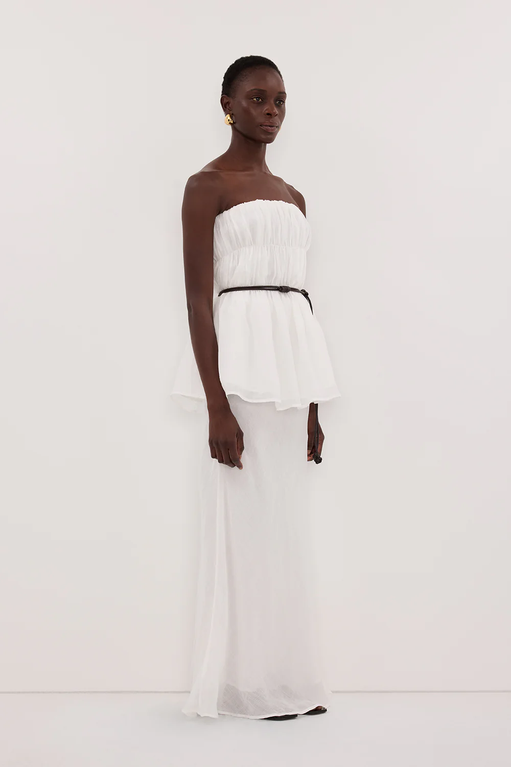ARTIE WHITE RAMIE STRAPLESS TOP - Image 3