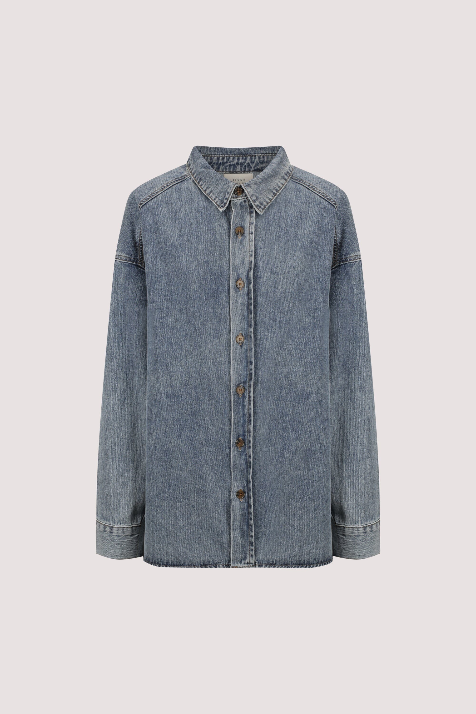 ASHTON CLASSIC BLUE OVERSIZED DENIM SHIRT - Image 8