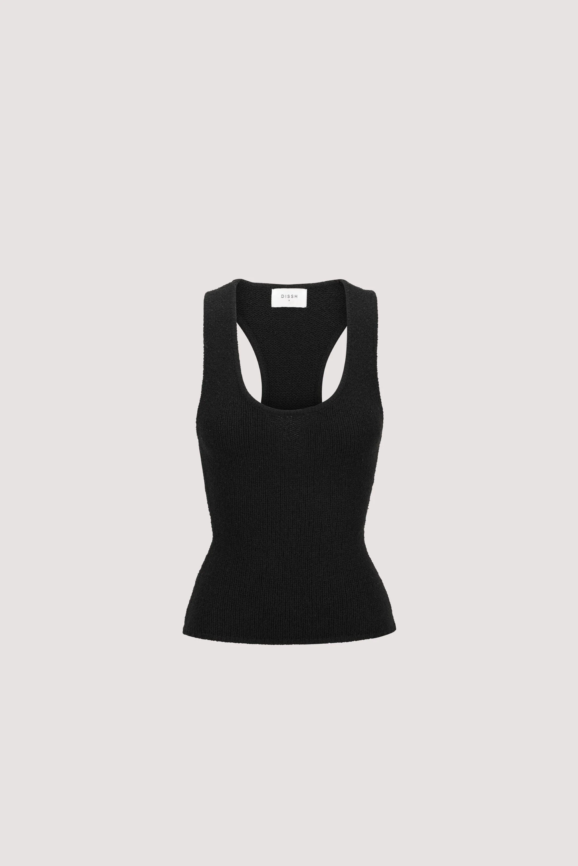 ASPEN BLACK SLEEVELESS RACER KNIT TOP - Image 6