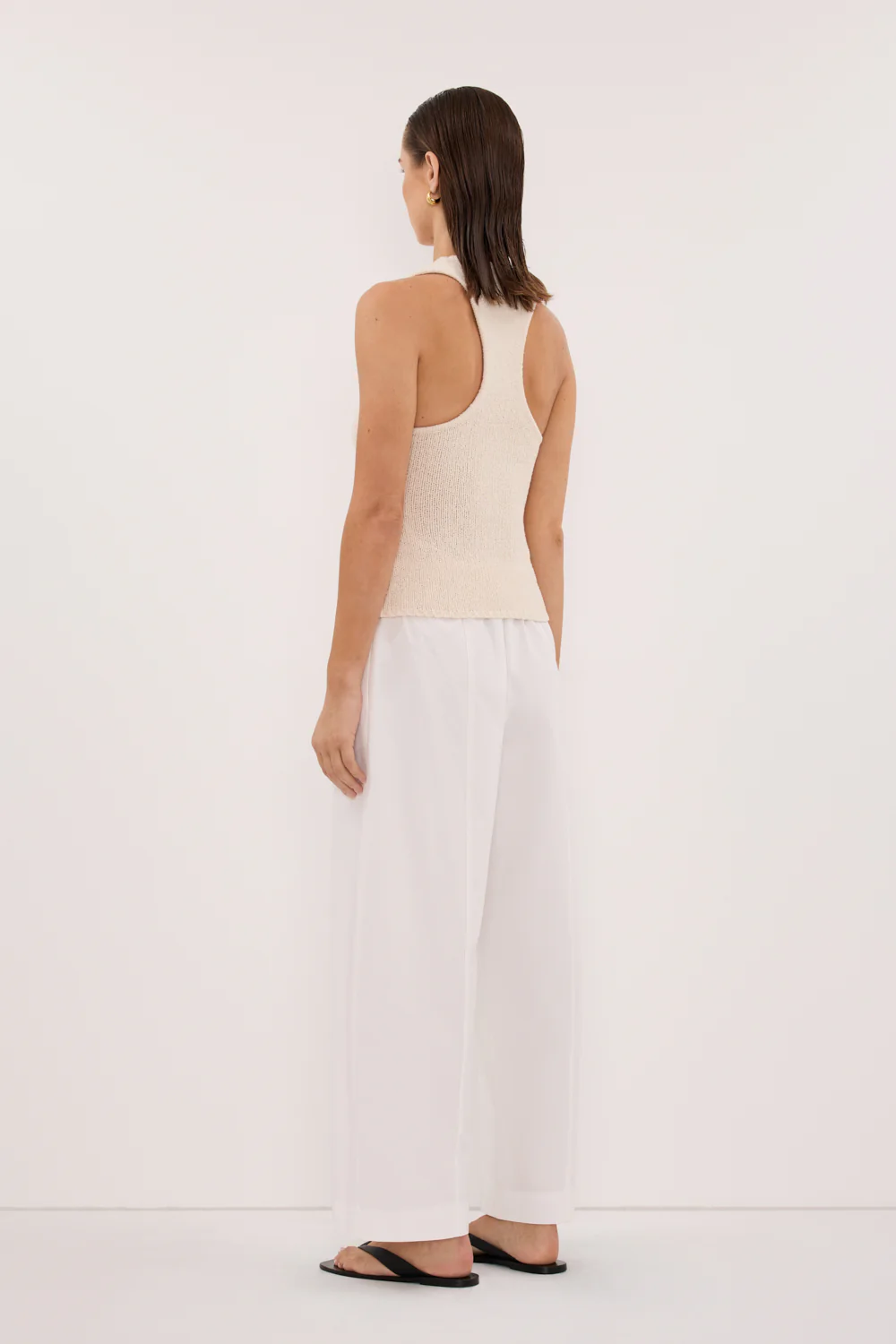 ASPEN SANDSTONE SLEEVELESS RACER KNIT TOP - Image 4