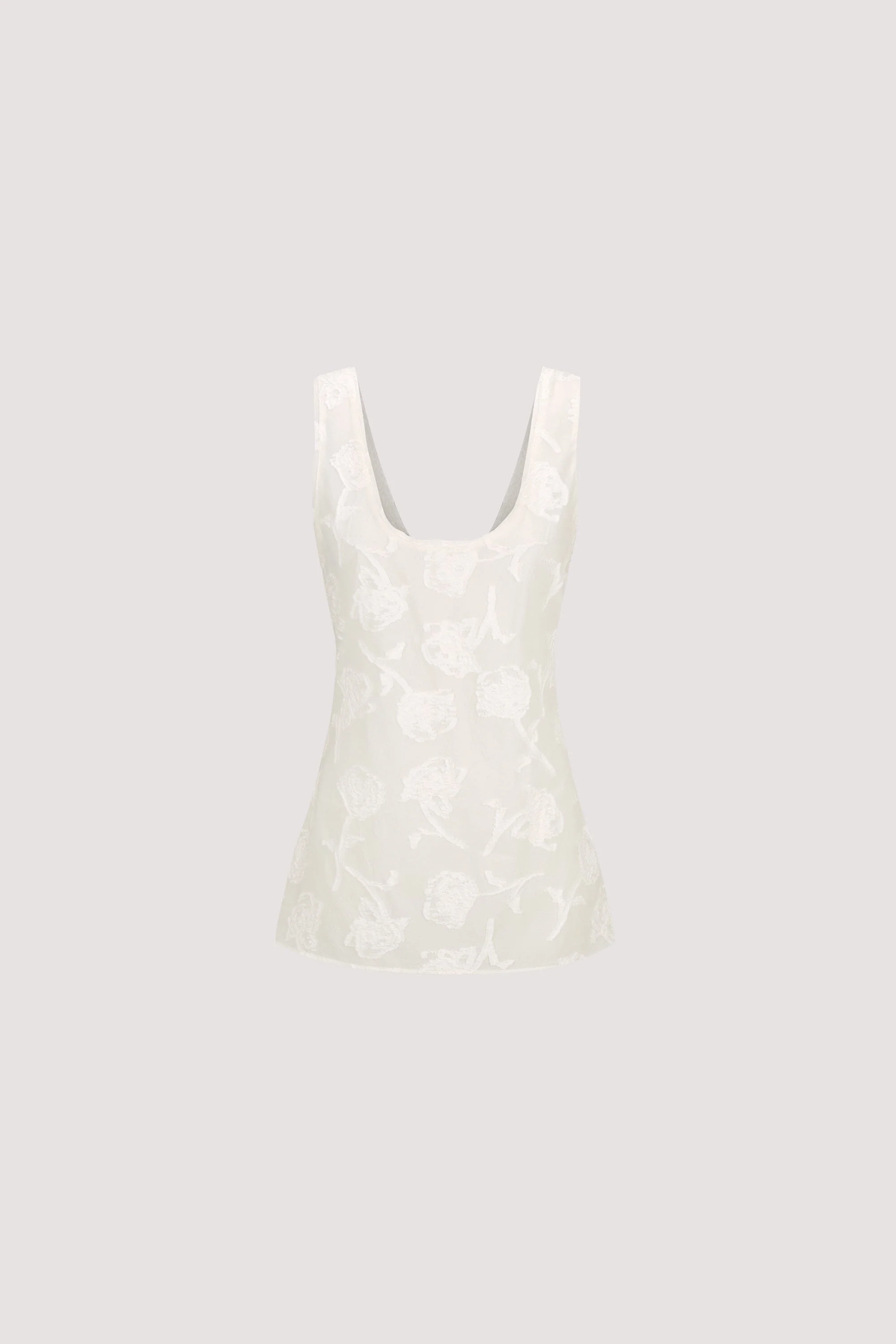 AZALEA OFF WHITE JACQUARD CAMI TOP - Image 7