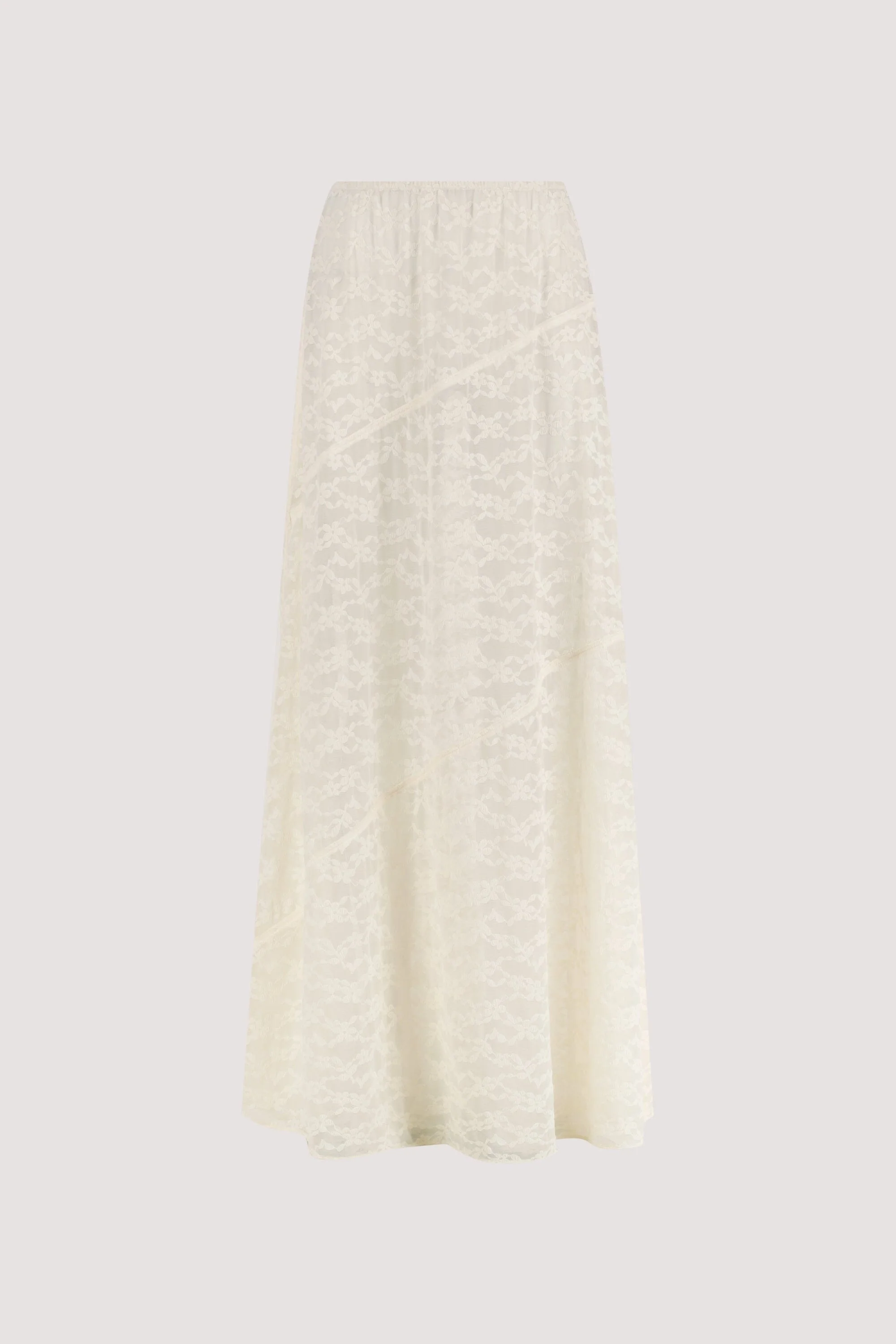 BELLE CREAM LACE MAXI SKIRT - Image 5