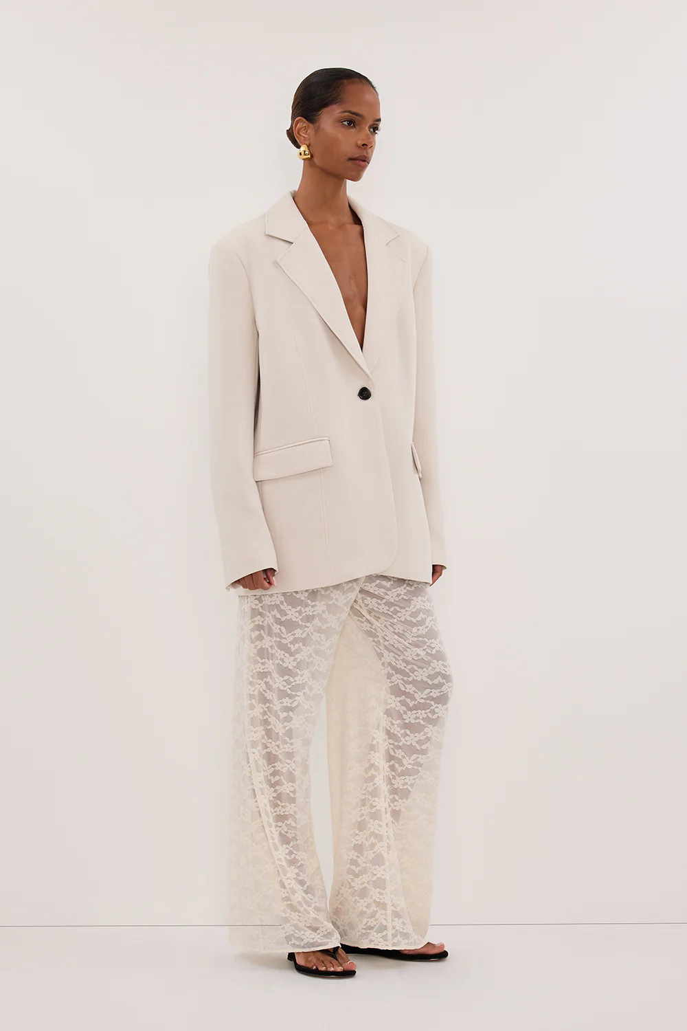 BELLE CREAM LACE PANT - Image 3