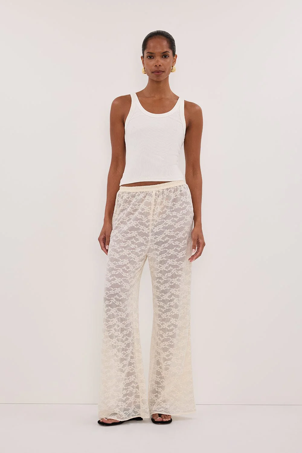 BELLE CREAM LACE PANT - Image 6
