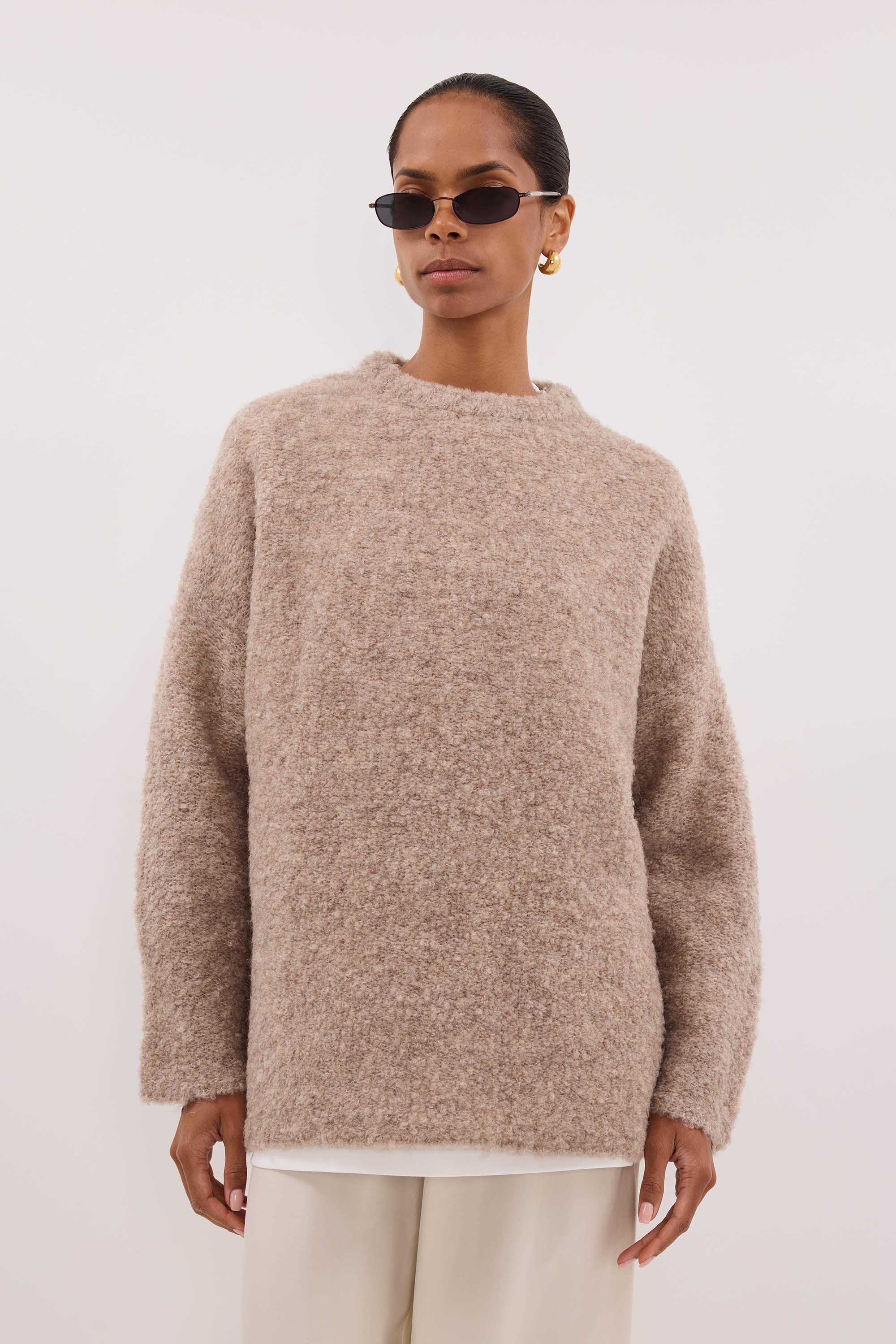 BILLIE OAT TEXTURED KNIT JUMPER - Image 2
