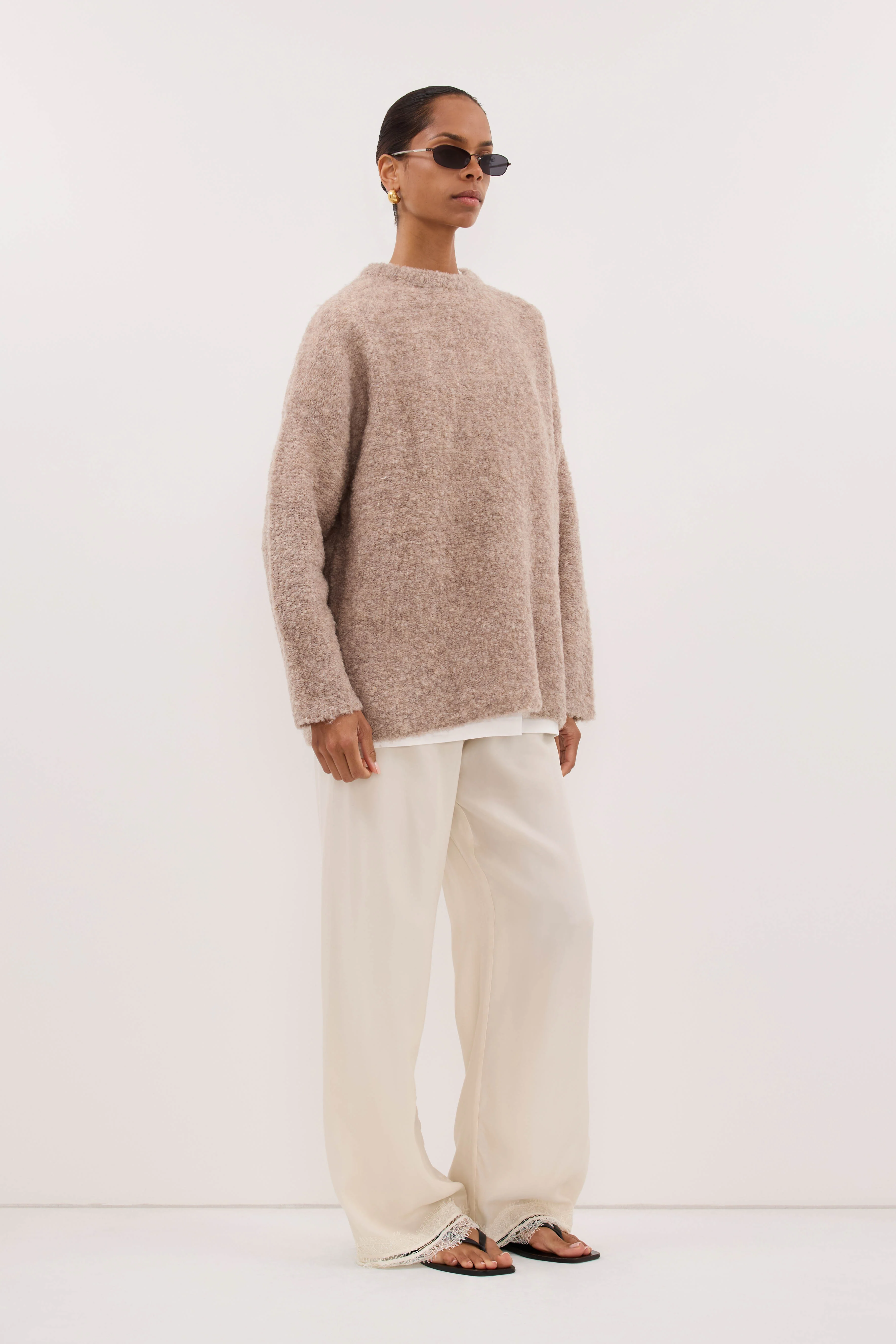 BILLIE OAT TEXTURED KNIT JUMPER - Image 3