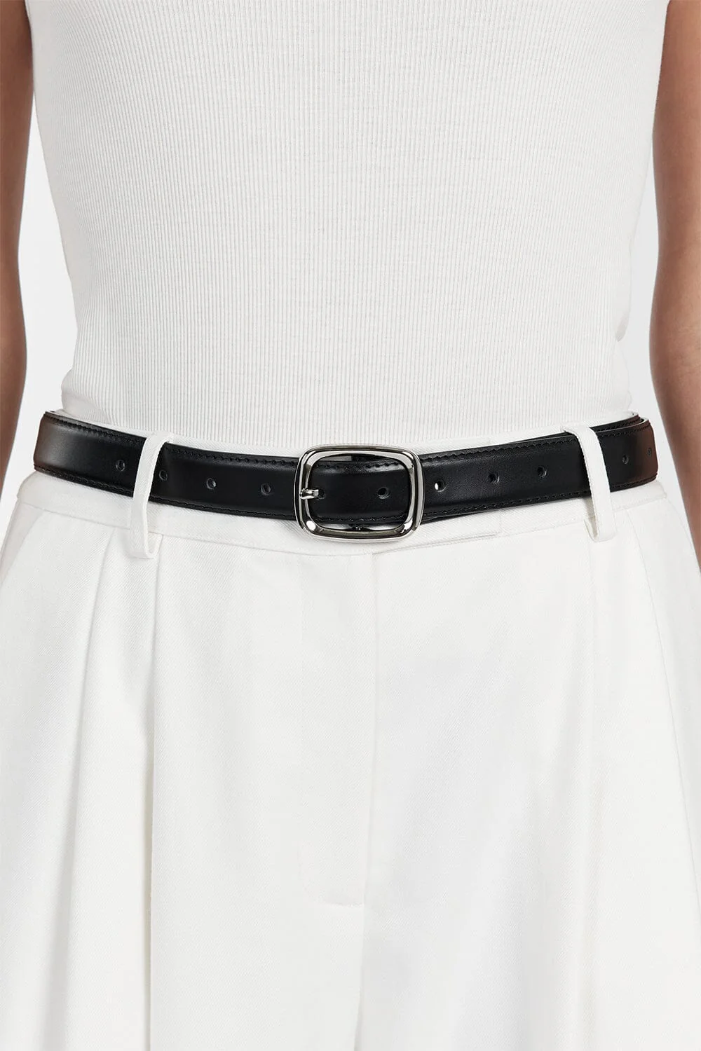 BRADFORD SILVER LEATHER BELT - Image 3