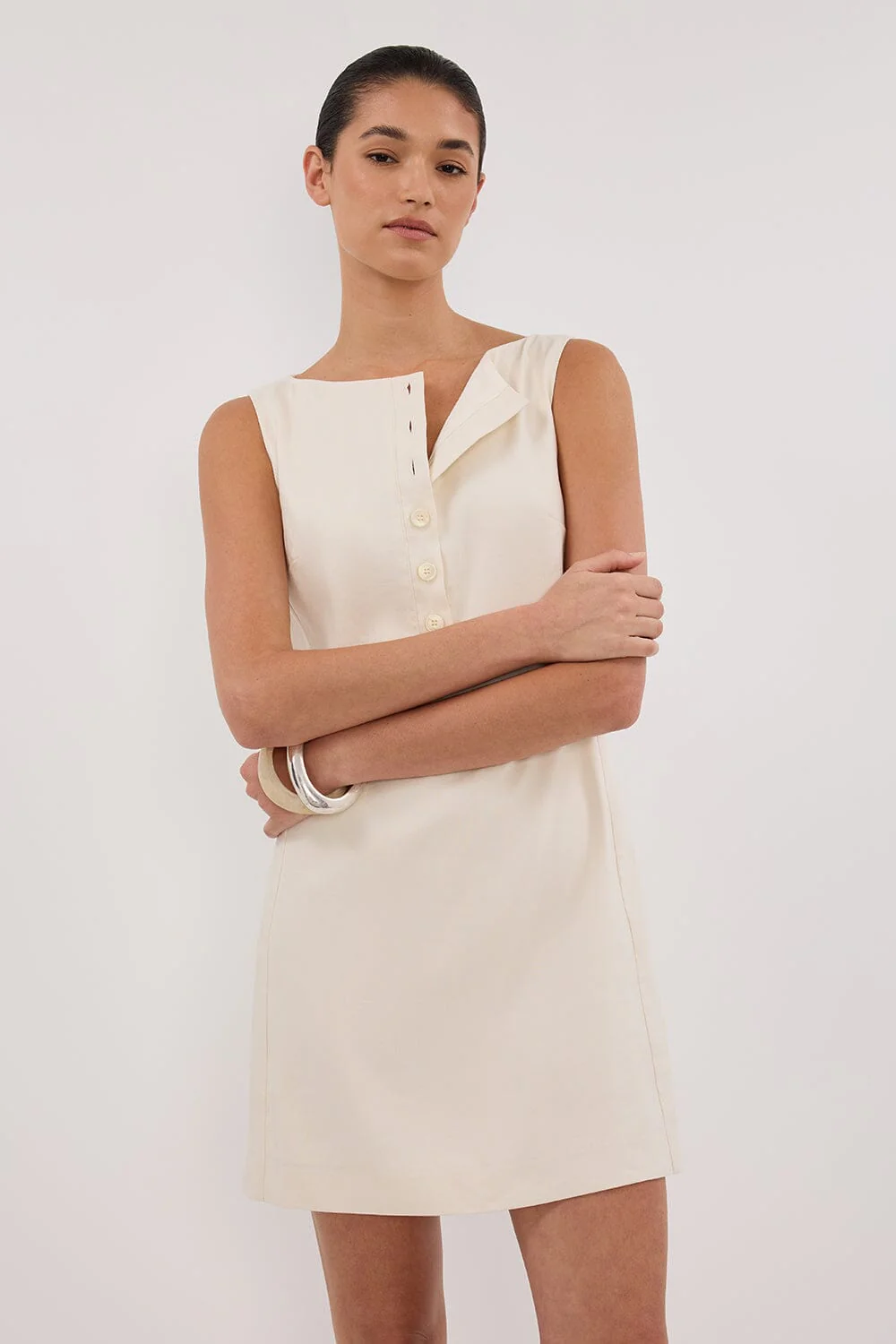 BRAX CREAM BOAT NECK MINI DRESS - Image 2