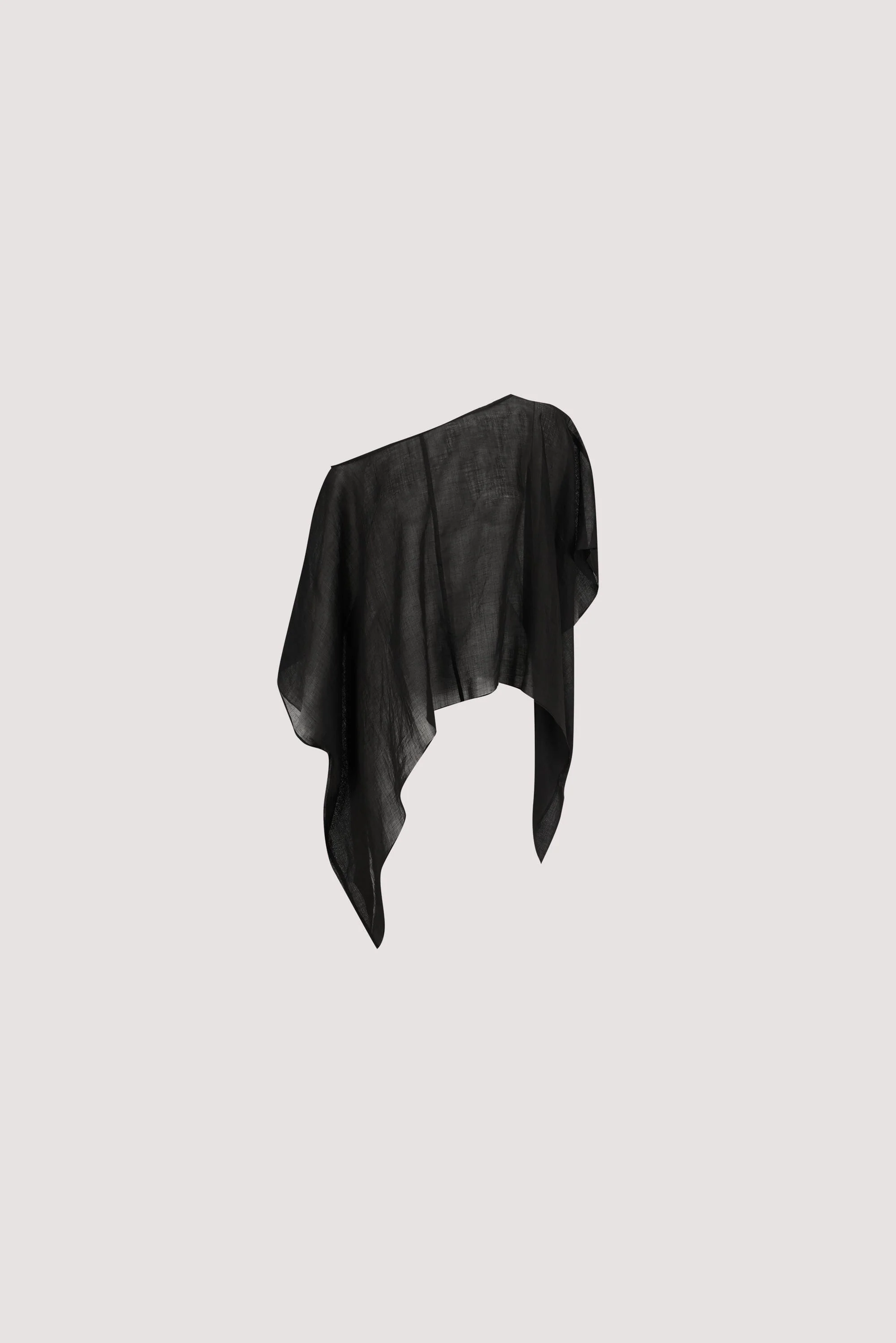 BRIANNE BLACK BATWING RAMIE TOP - Image 6