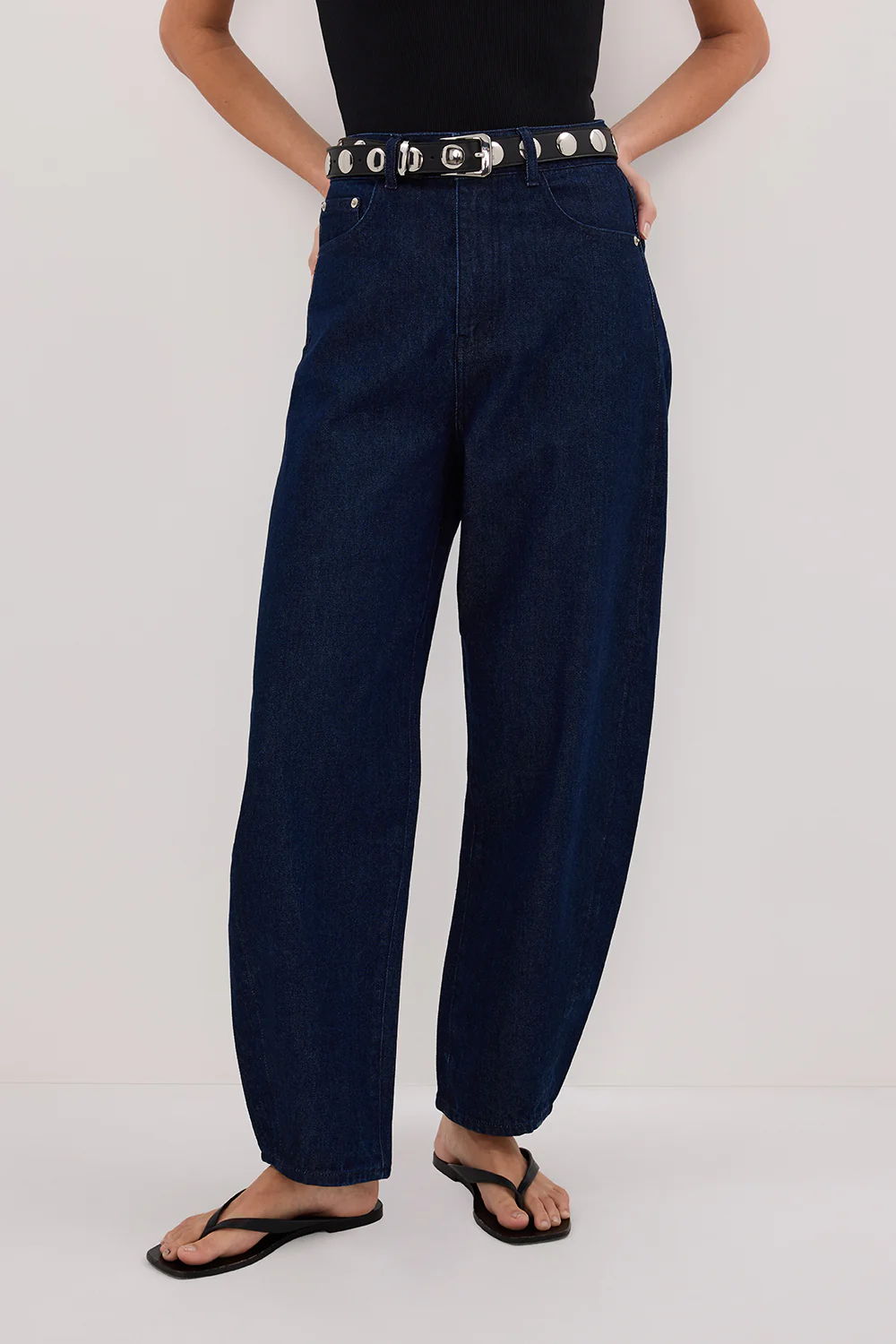 CALEB INDIGO BARREL LEG JEAN - Image 2