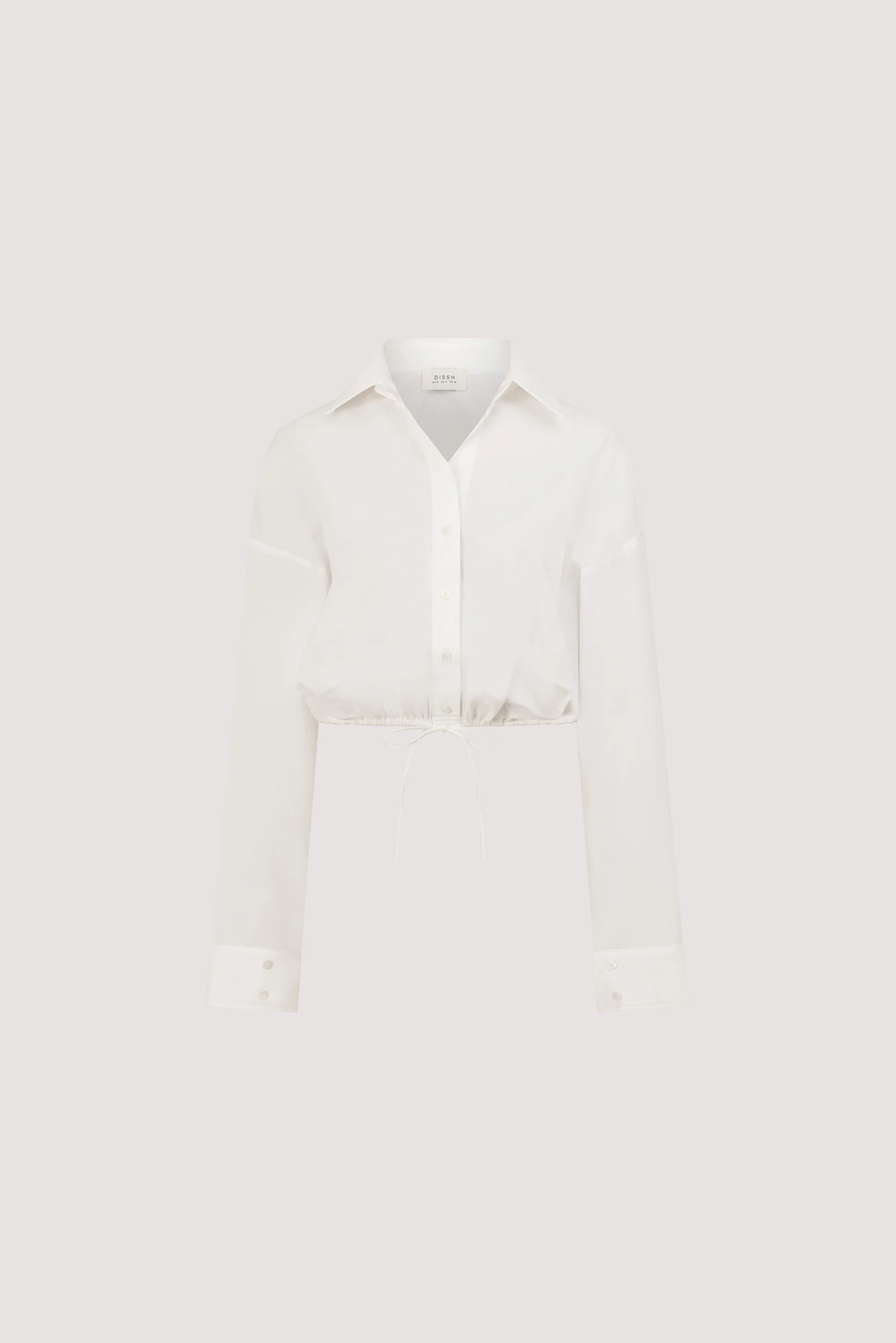 CALI WHITE COTTON CROPPED SHIRT - Image 9