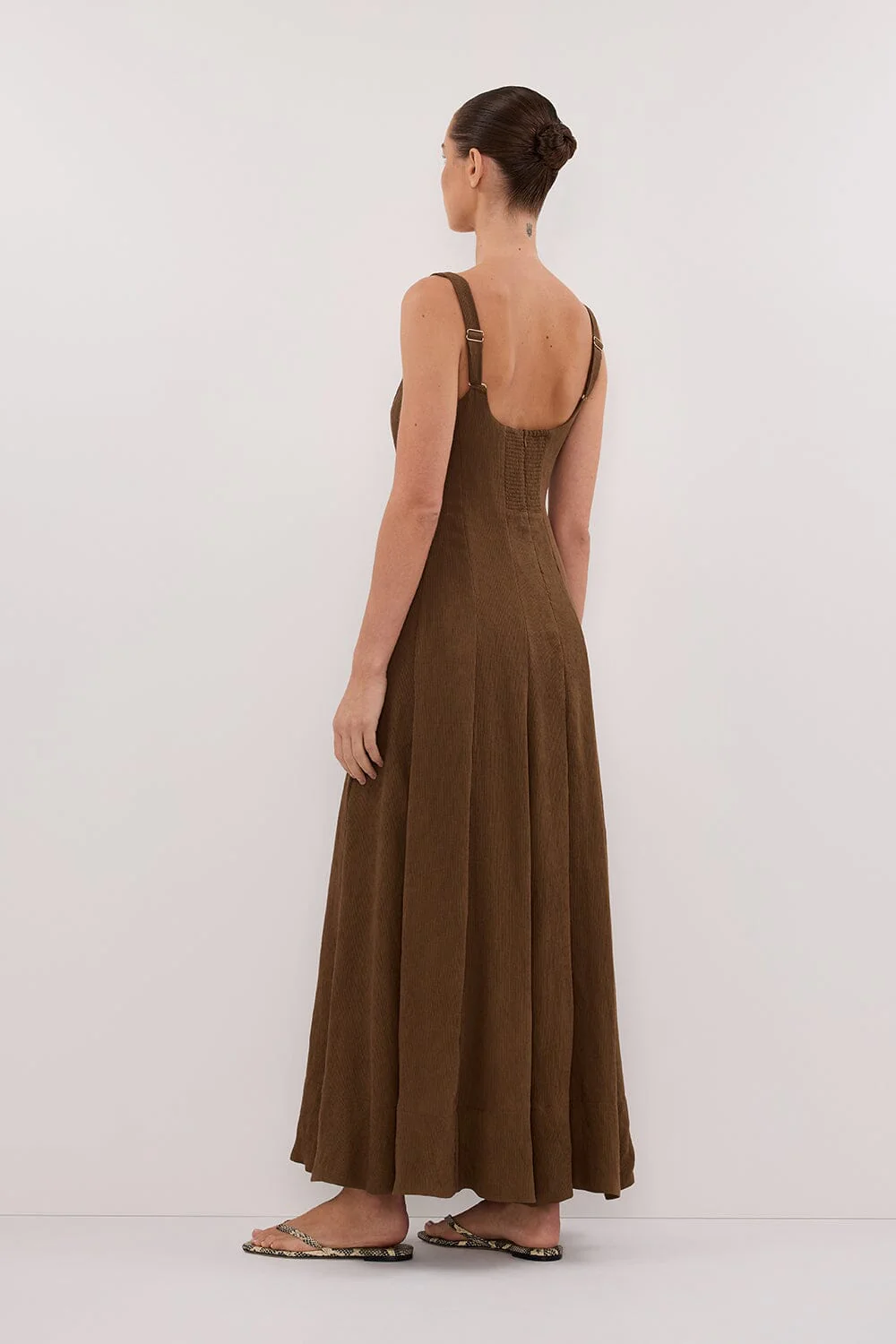 CANNE CHOCOLATE MIDI DRESS - Image 4