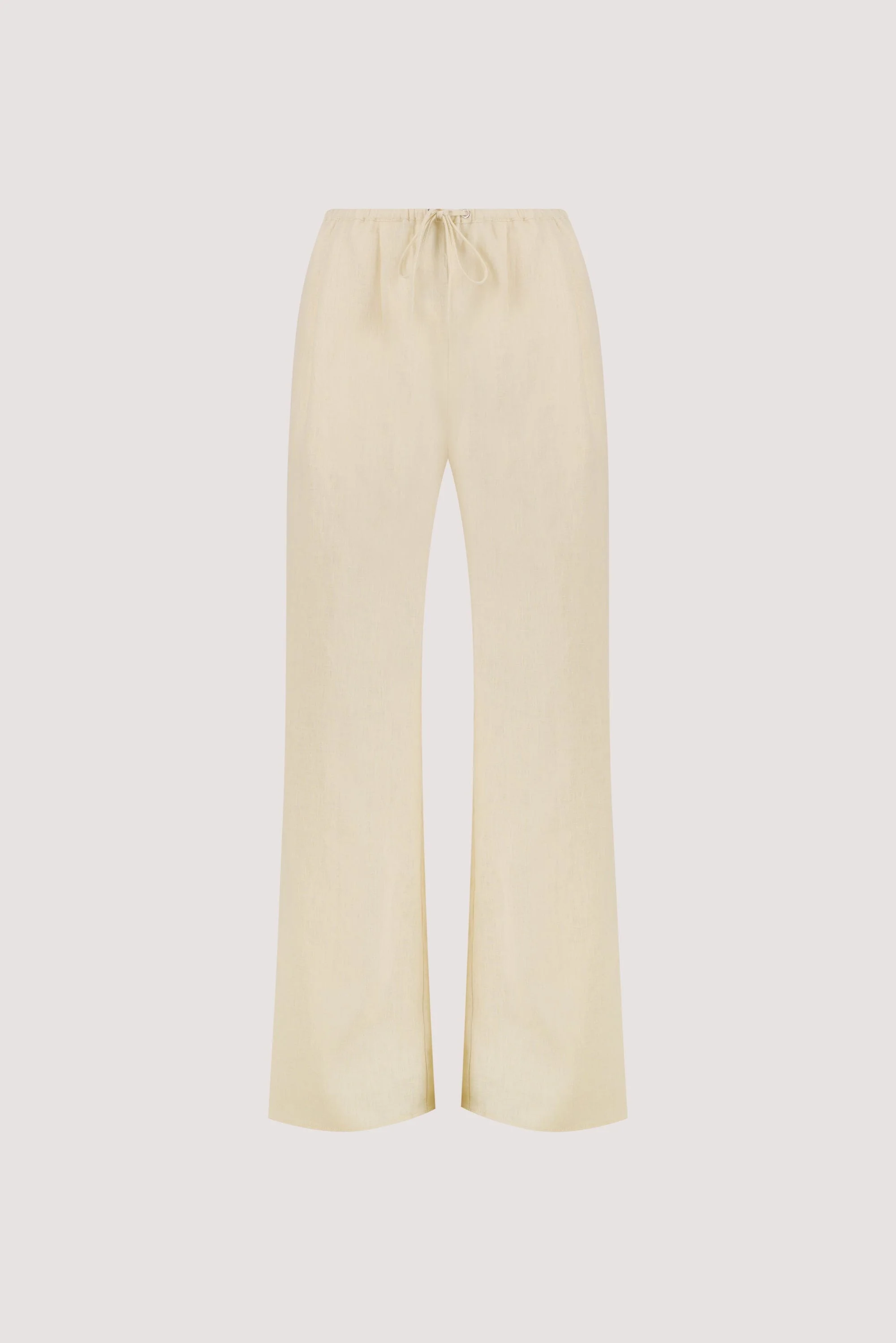 CARLA STRAW DRAWSTRING LINEN PANT - Image 8