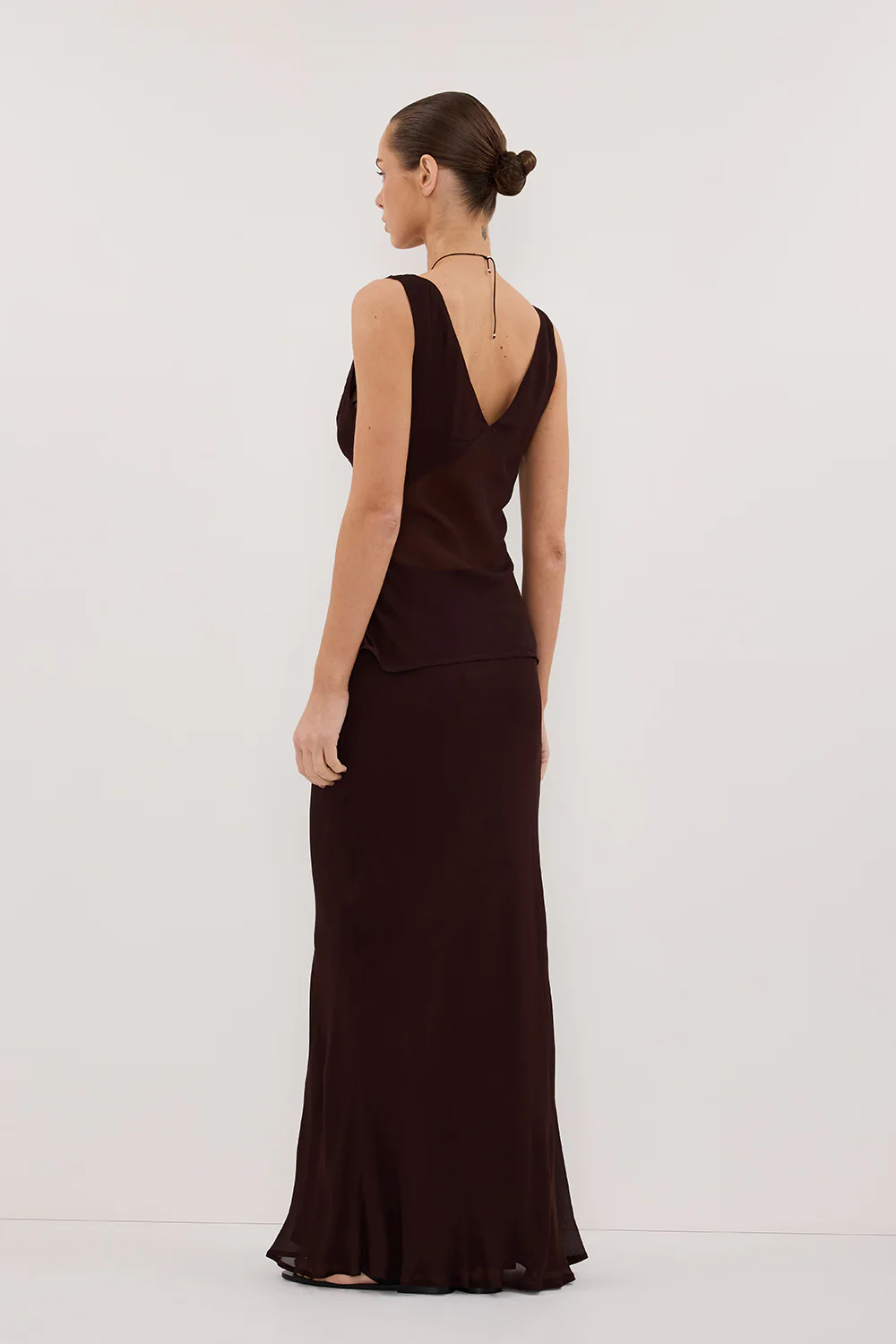 CARLY DARK CHOC MIDI SKIRT - Image 7