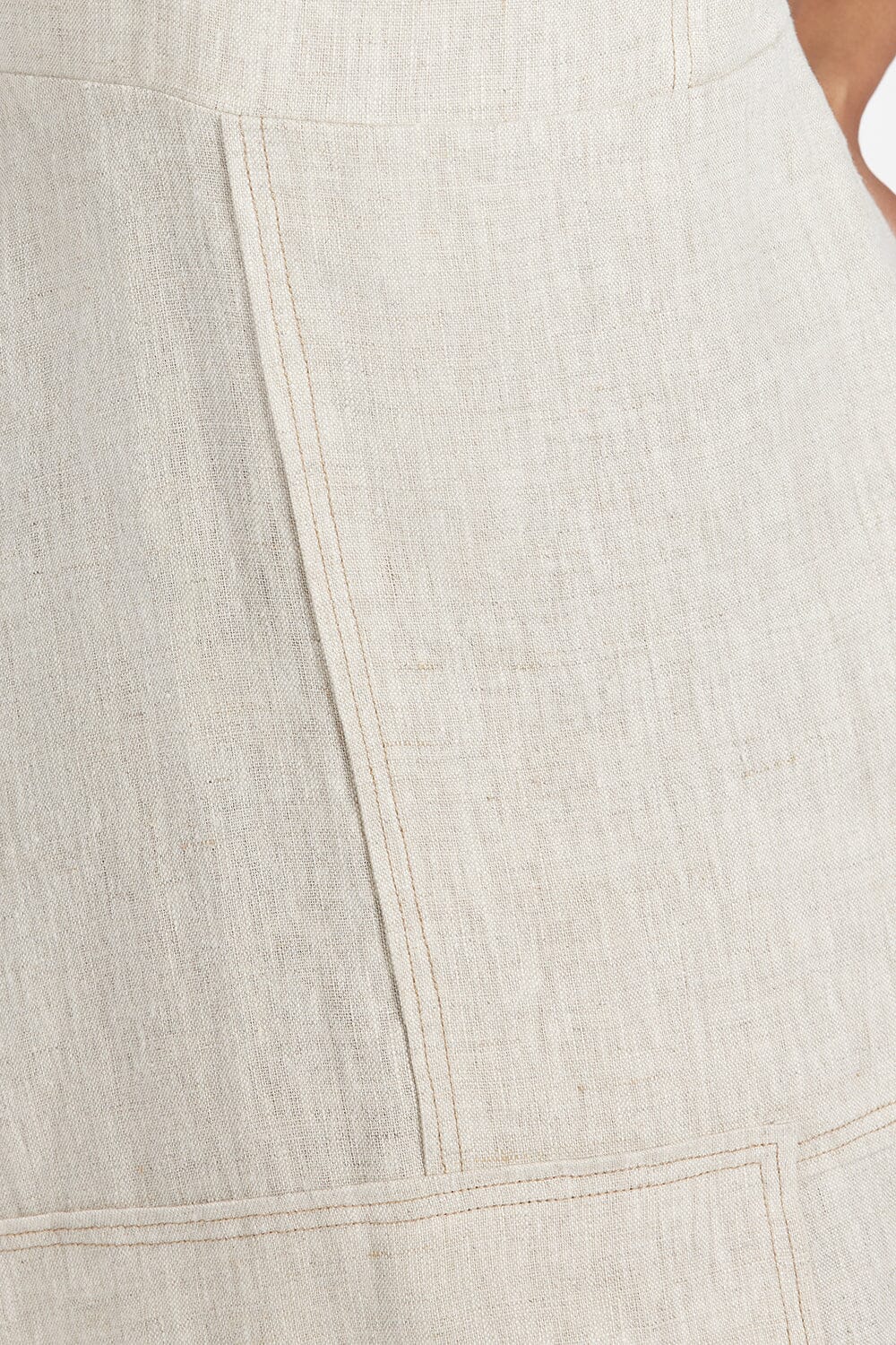 CATIE NATURAL PATCHWORK MIDI DRESS - Image 5