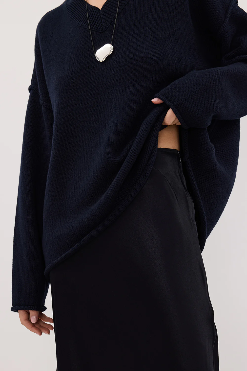 CHARLI INK SATIN MAXI SKIRT - Image 5