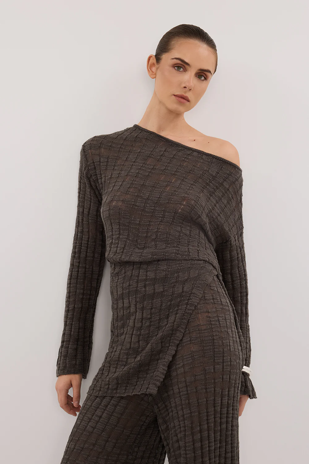 CIA PETROL LONG SLEEVE KNIT TOP - Image 2