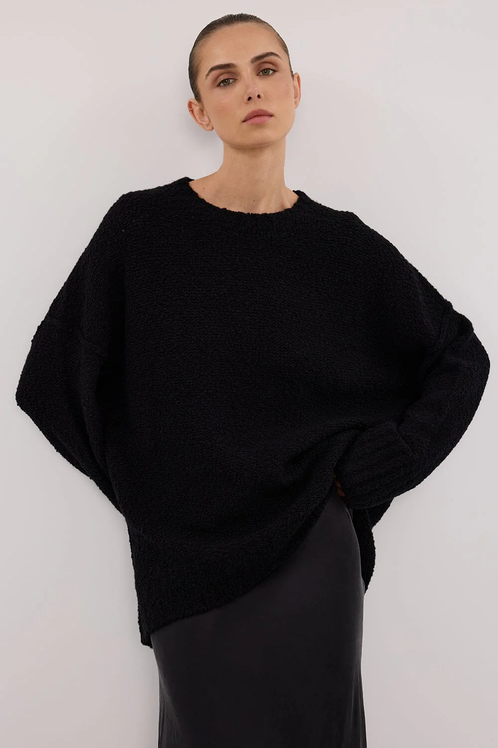 CICI BLACK LONGLINE JUMPER - Image 2
