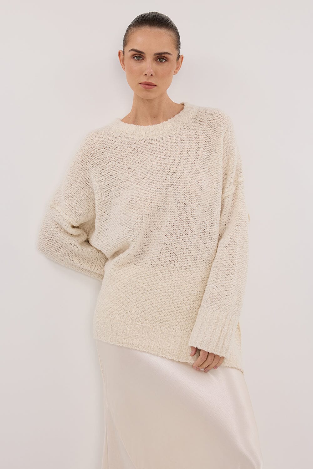 CICI CREAM LONGLINE JUMPER - Image 2