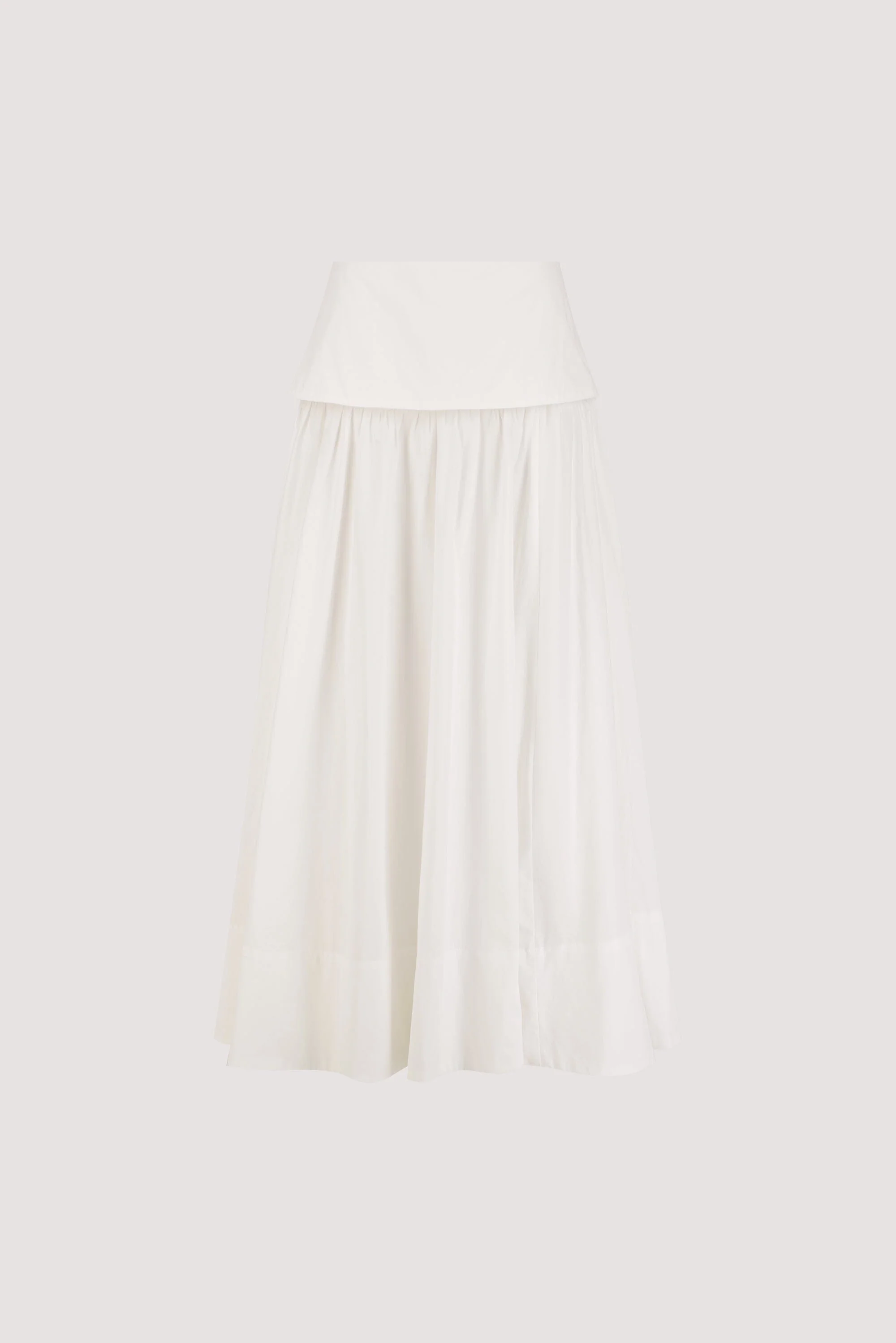 CLAIRE WHITE COTTON MIDI SKIRT - Image 7