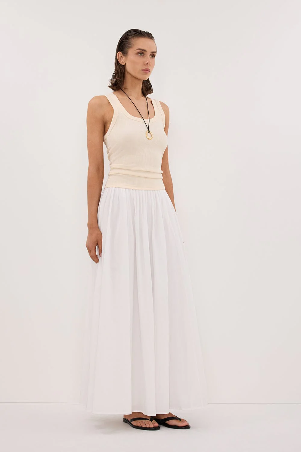 CLARA SANDSTONE SCOOP NECK TANK TOP - Image 3