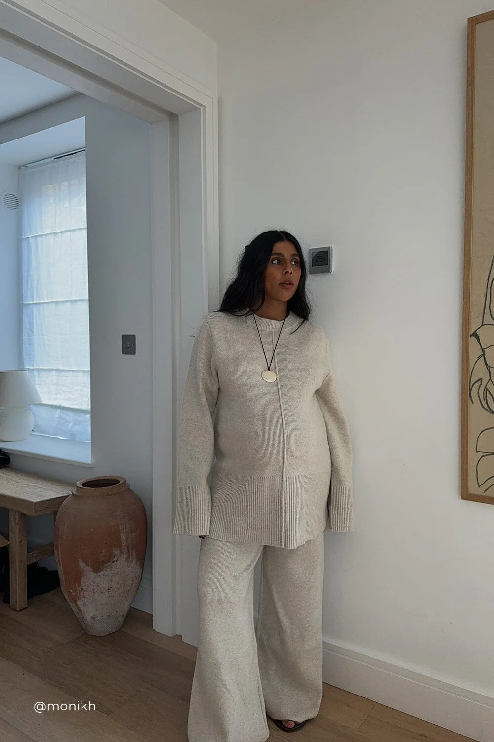 CLEMENCE OAT MARLE KNIT PANT - Image 3
