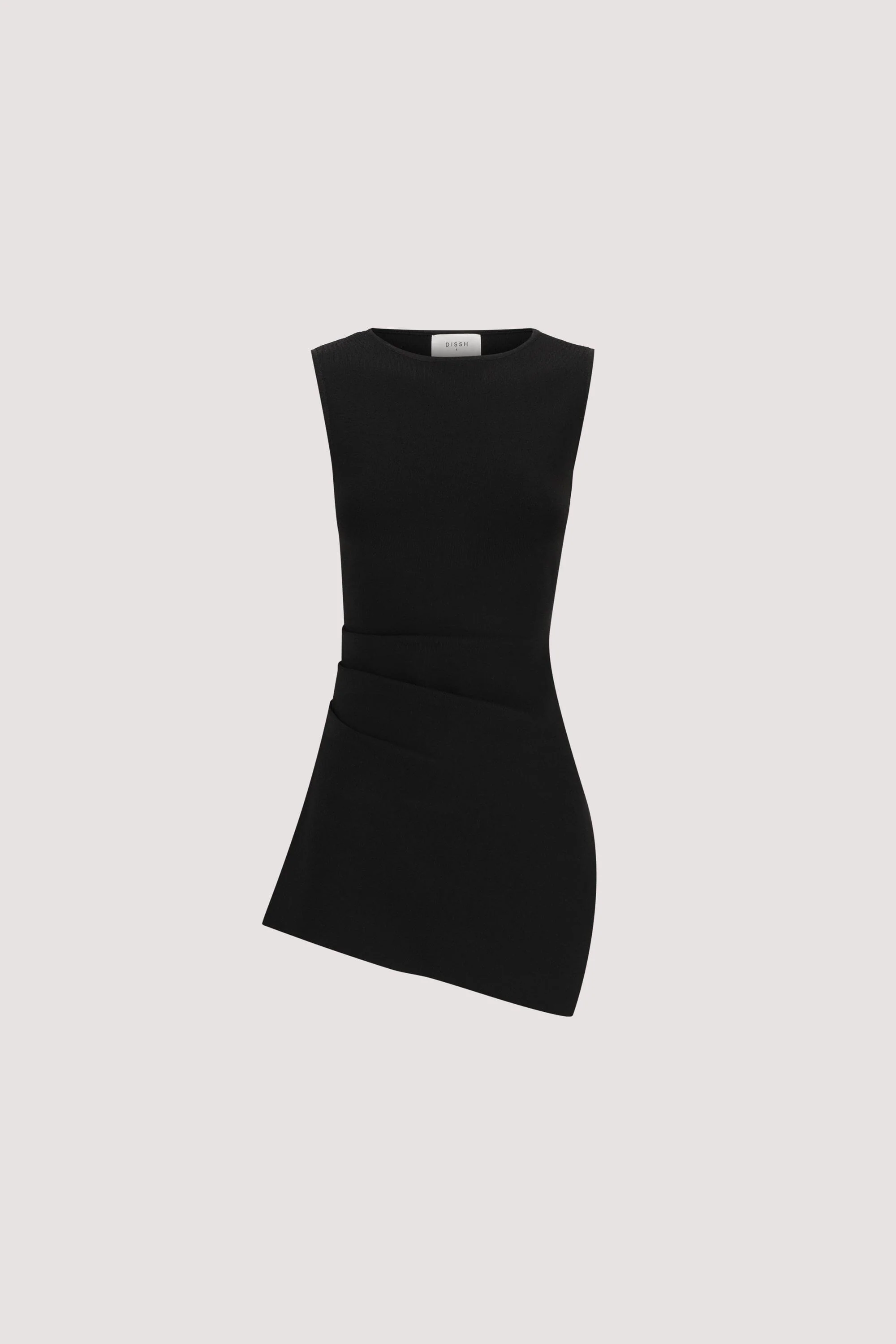 CLEO BLACK SLEEVELESS LONGLINE KNIT TOP  - Image 6