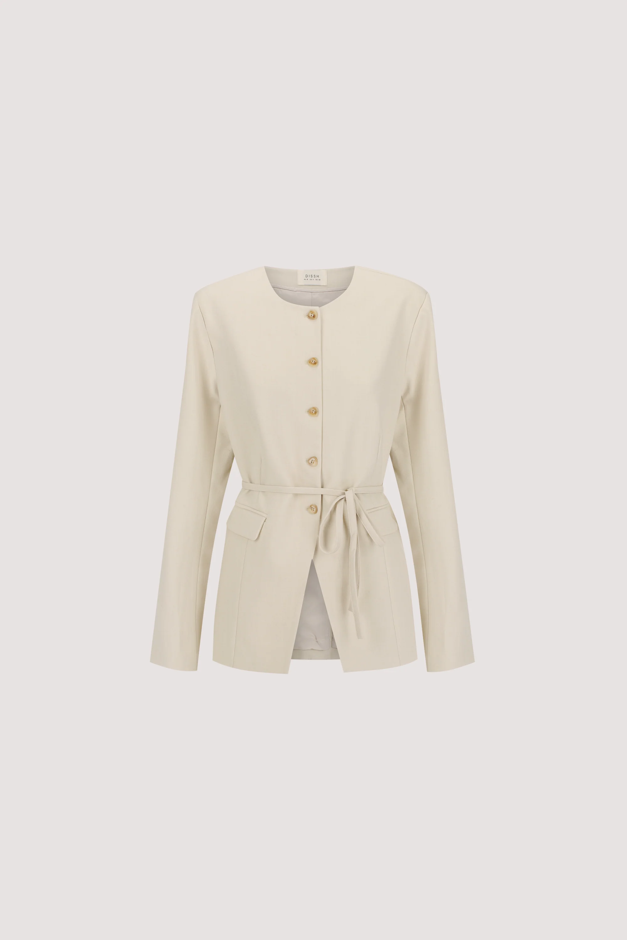 CYRUS BONE COLLARLESS BLAZER - Image 8