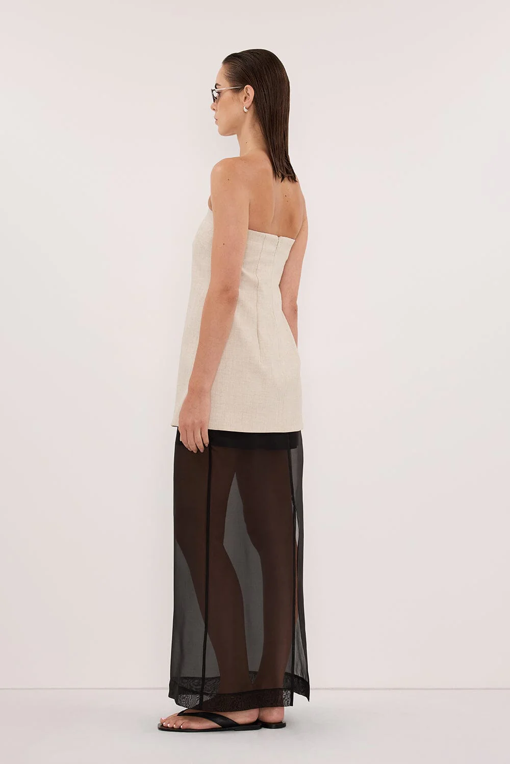 CYRUS NATURAL STRAPLESS TUNIC TOP - Image 5